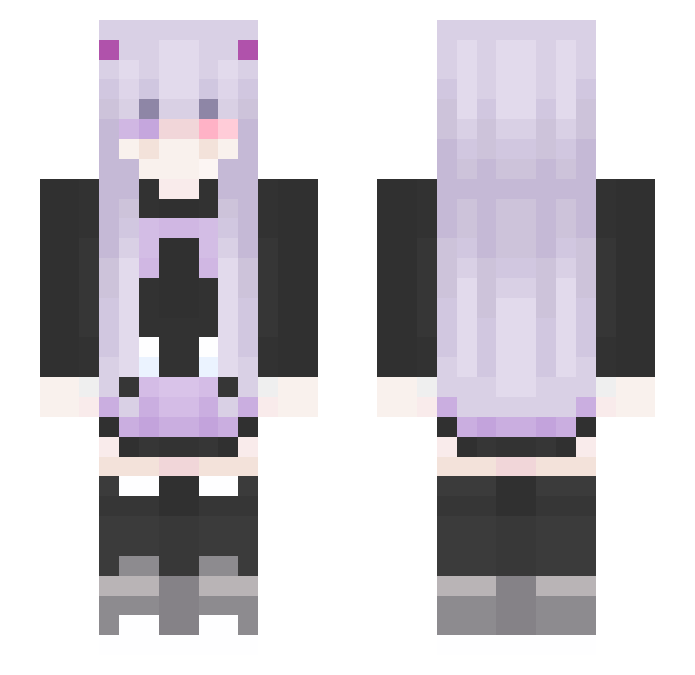 Zero_Two_0216 Minecraft skin, front and back view