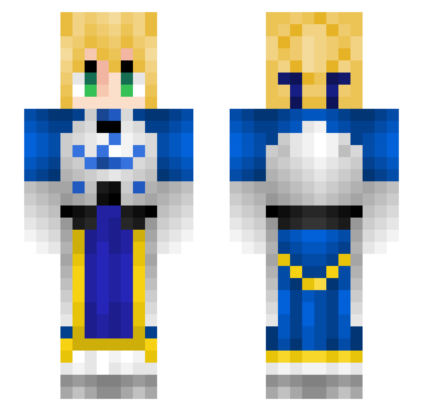 Tired_T_ Minecraft skin, front and back view
