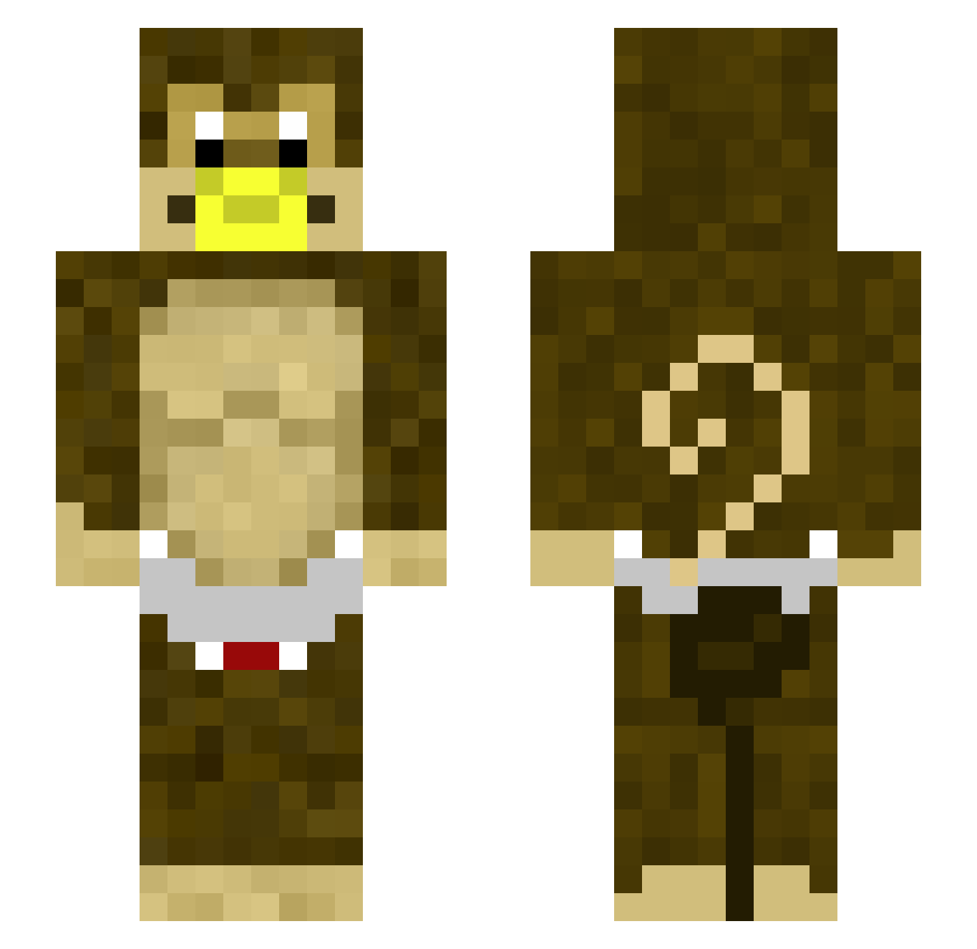 KplaysMC Minecraft skin, front and back view