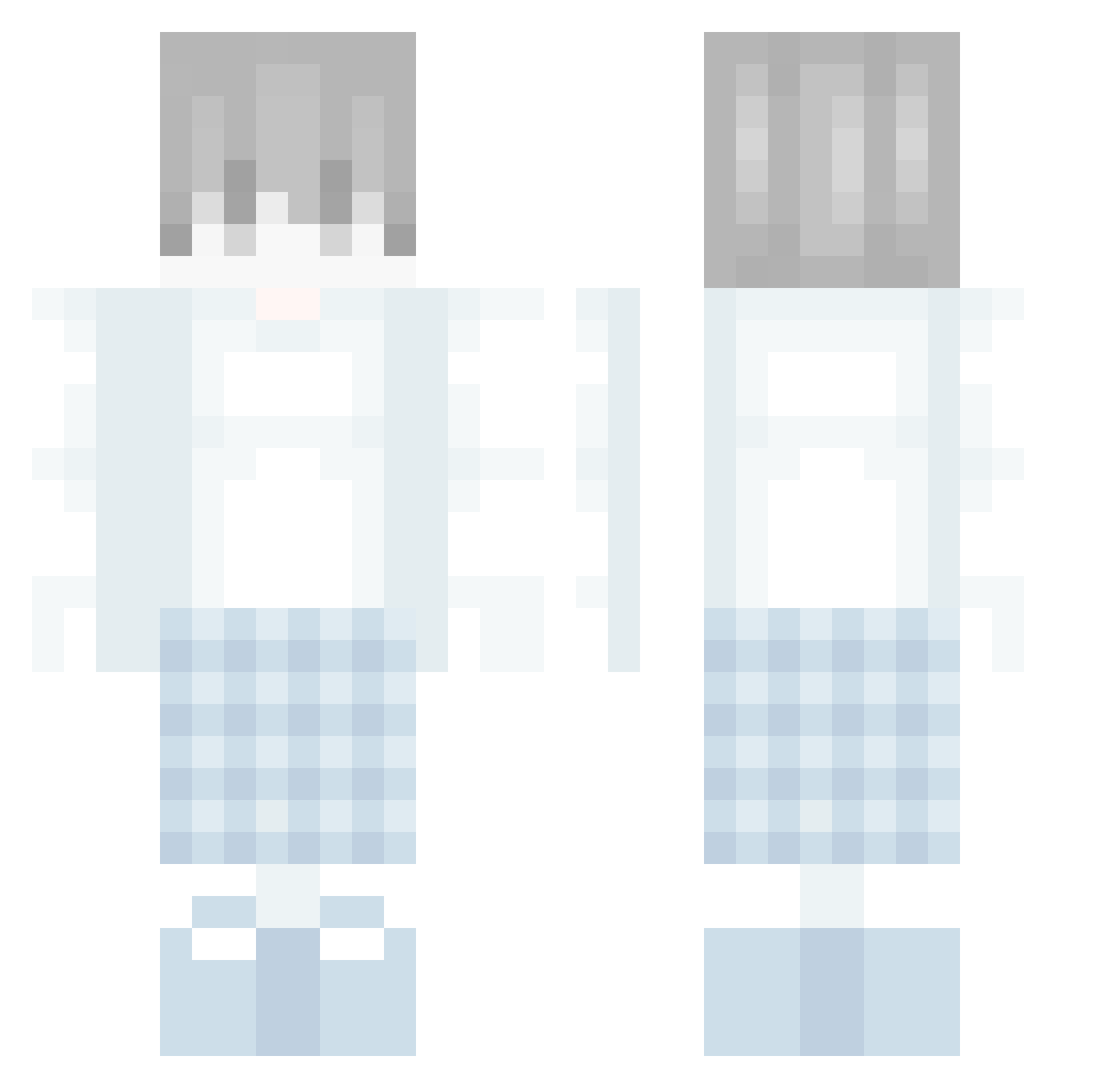 0kg_ Minecraft skin, front and back view