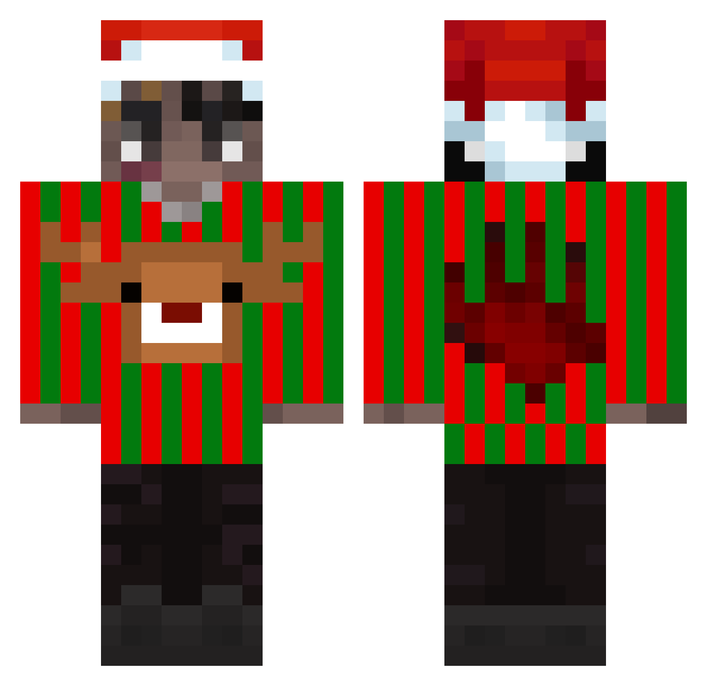 dicip2 Minecraft skin, front and back view