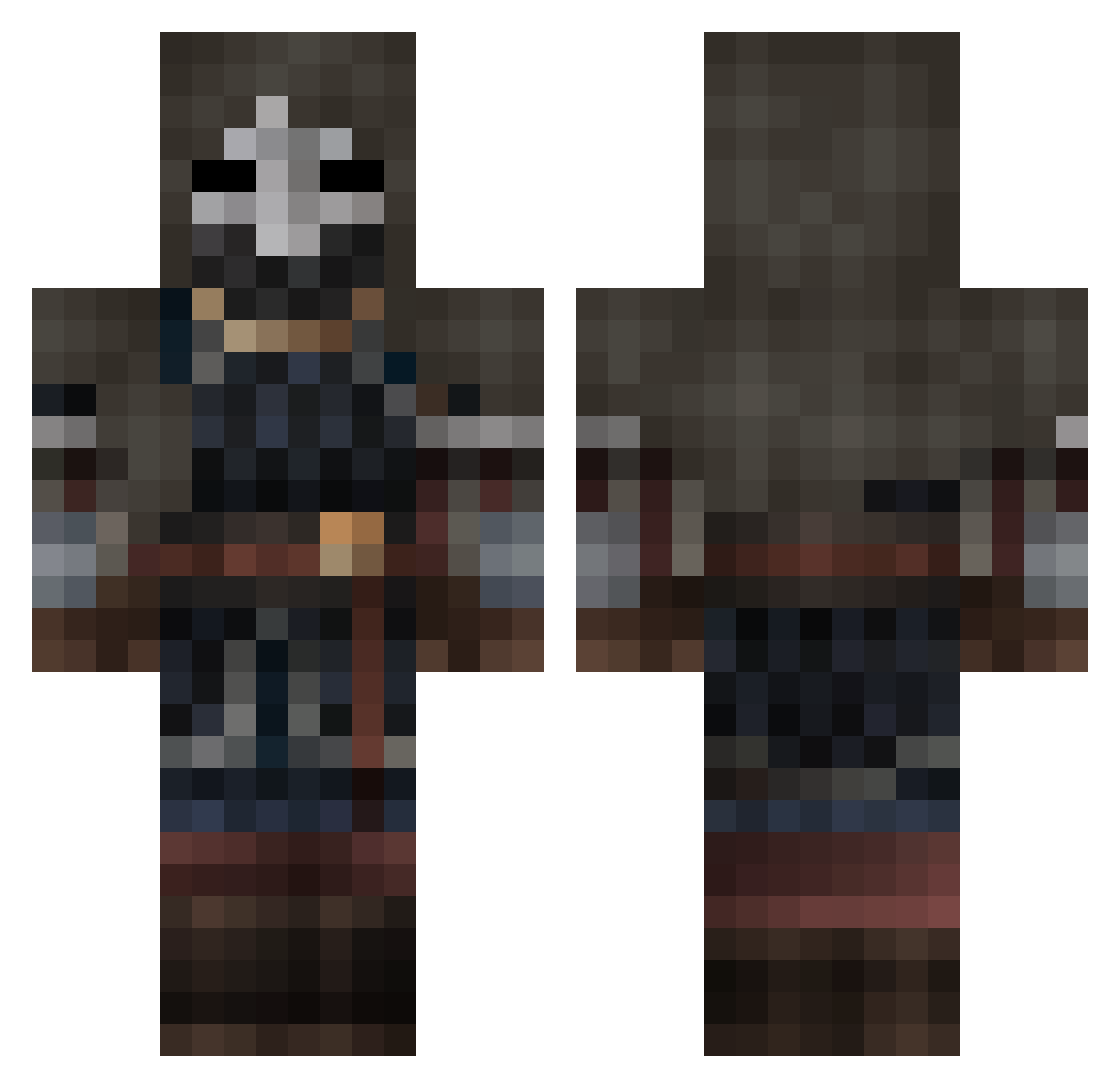 Zeya_ Minecraft skin, front and back view