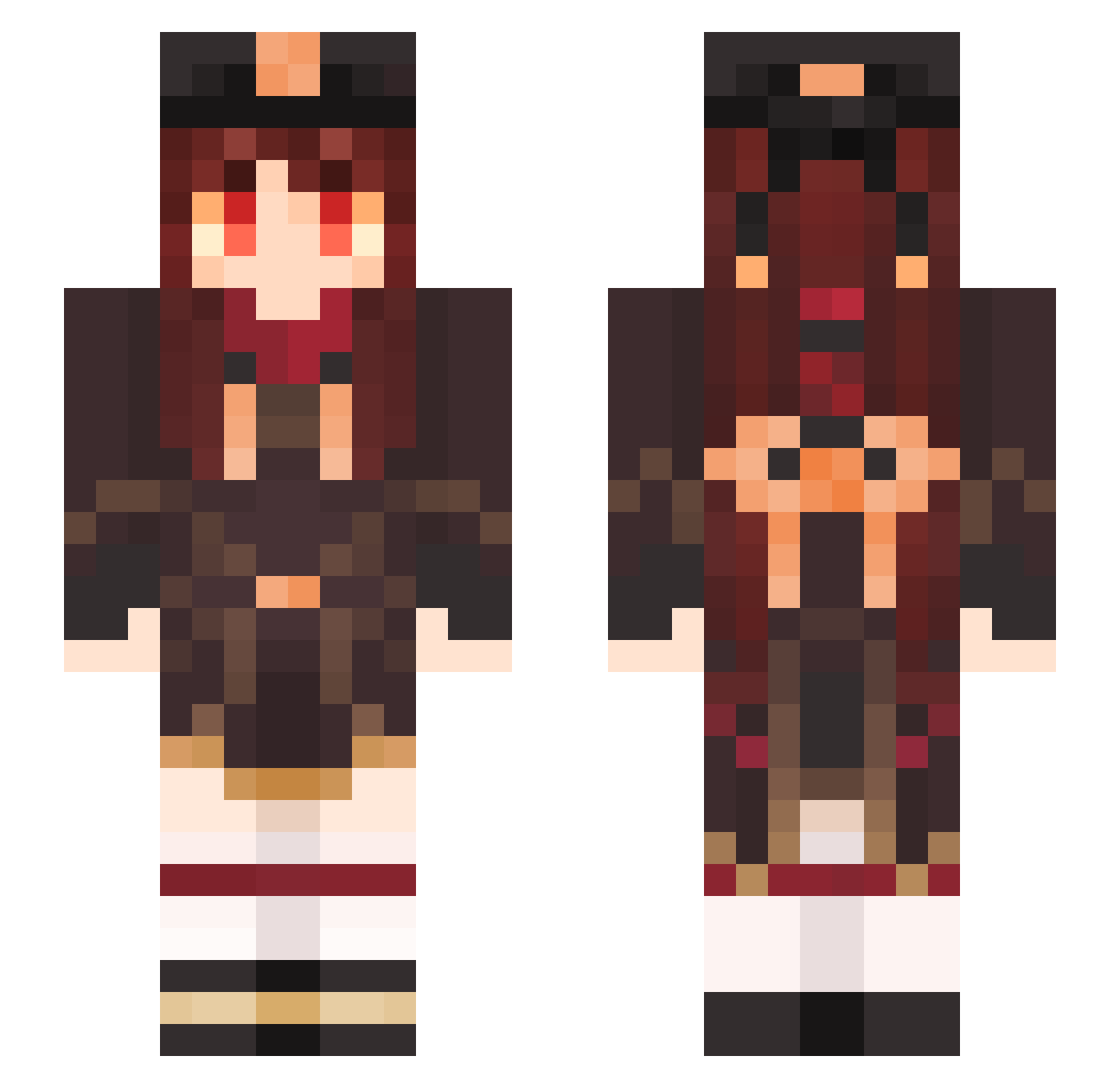 Ram_ph Minecraft skin, front and back view