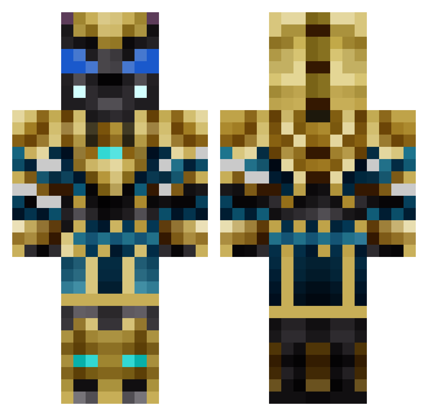VANGELSING1 Minecraft skin, front and back view