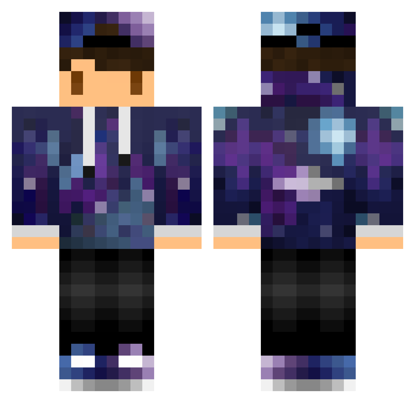 ZignPvP_BR Minecraft skin, front and back view