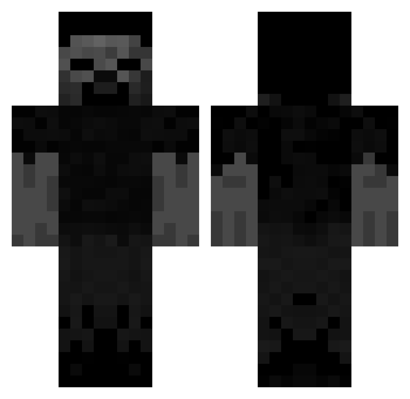 yuhit Minecraft skin, front and back view