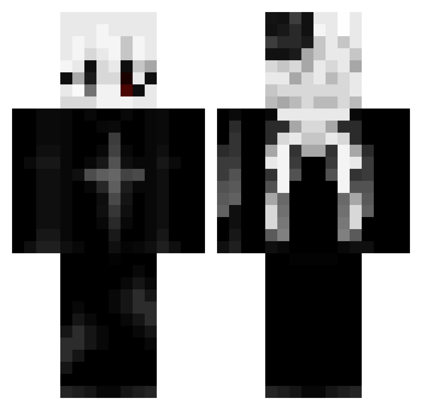 stickmanhtv Minecraft skin, front and back view
