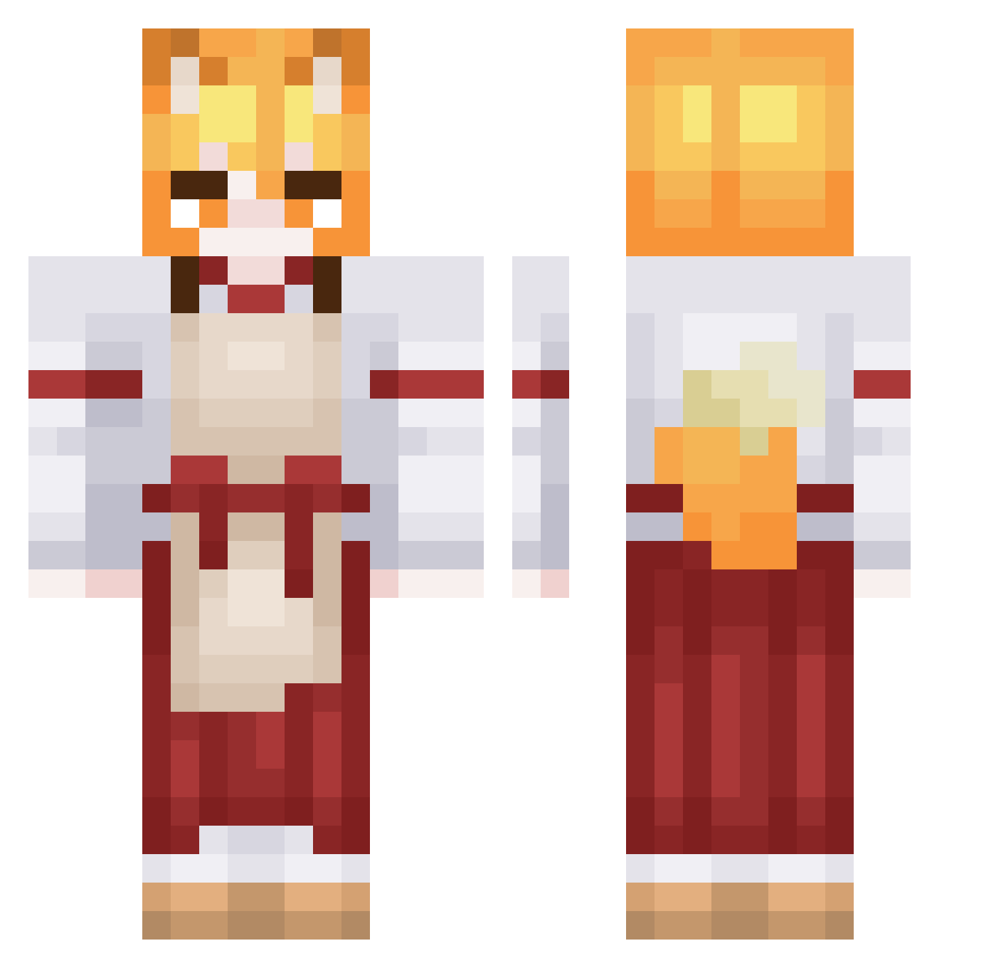 StayHardSon Minecraft skin, front and back view
