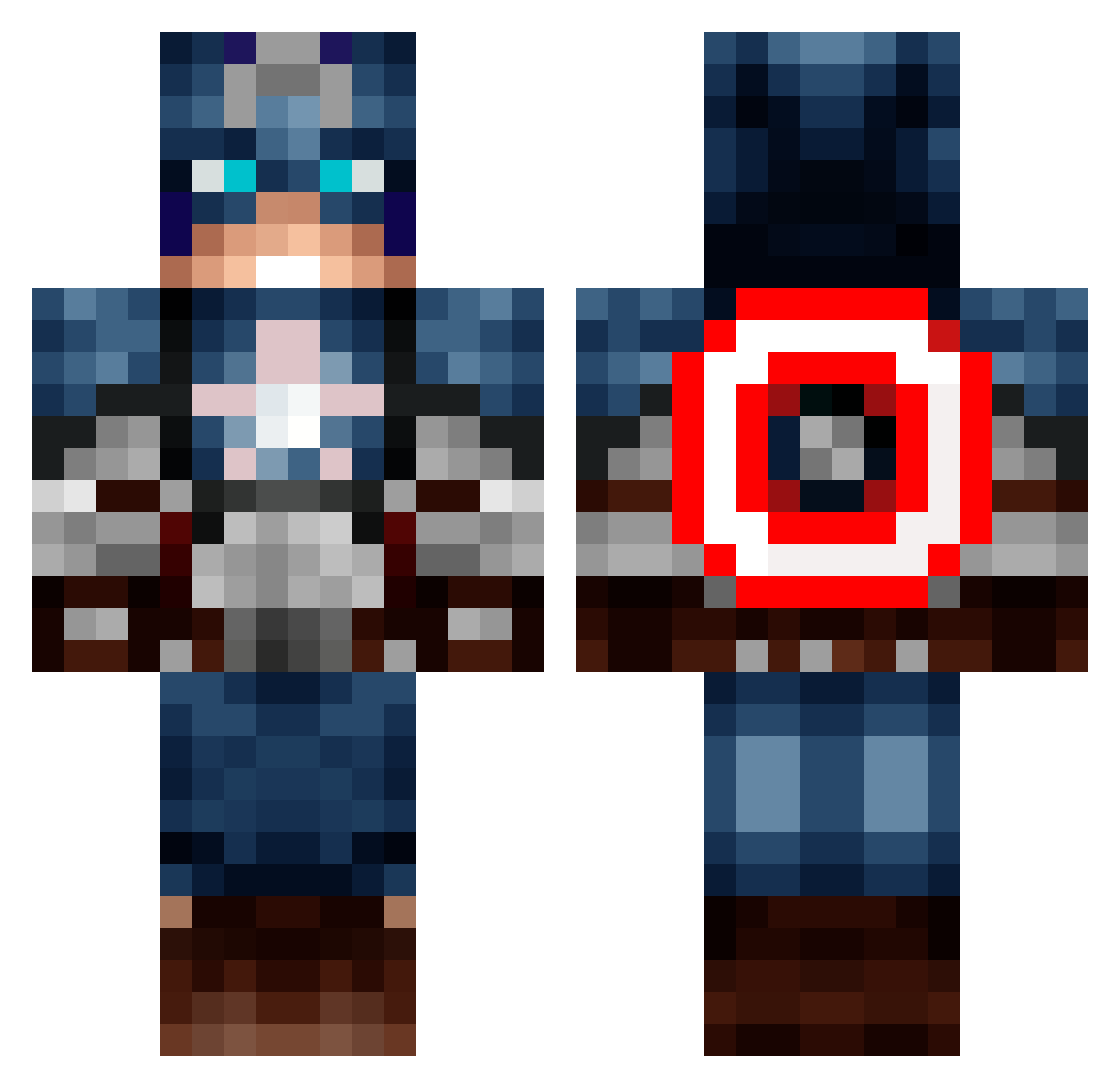 eolias Minecraft skin, front and back view