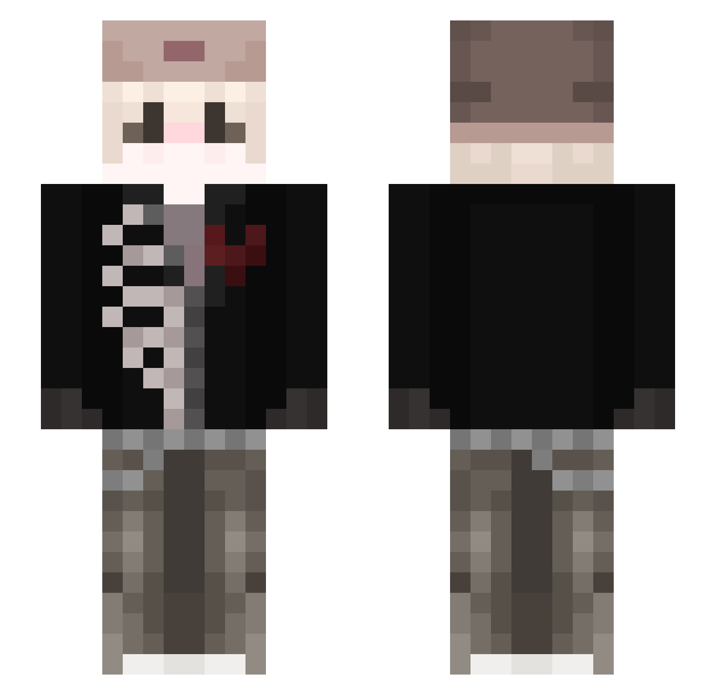 VAMPLUNARWLR1629 Minecraft skin, front and back view