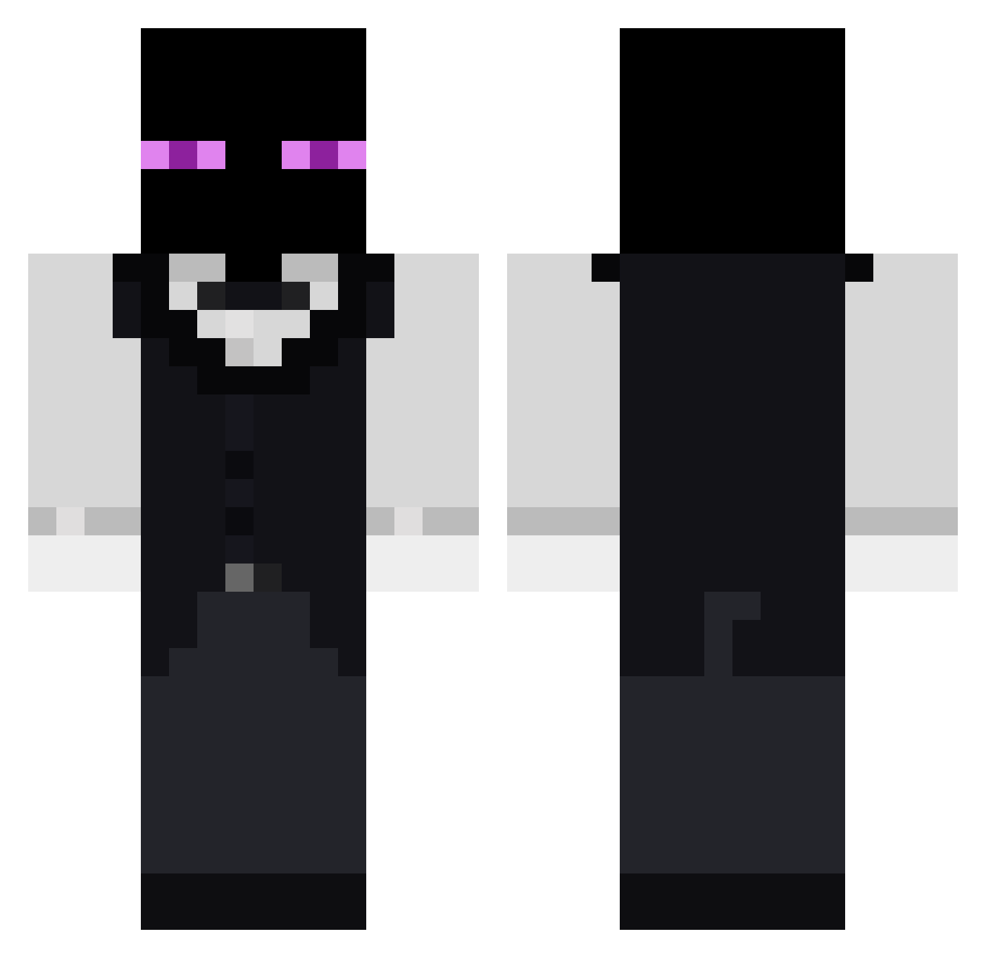 Saddestpotat Minecraft skin, front and back view