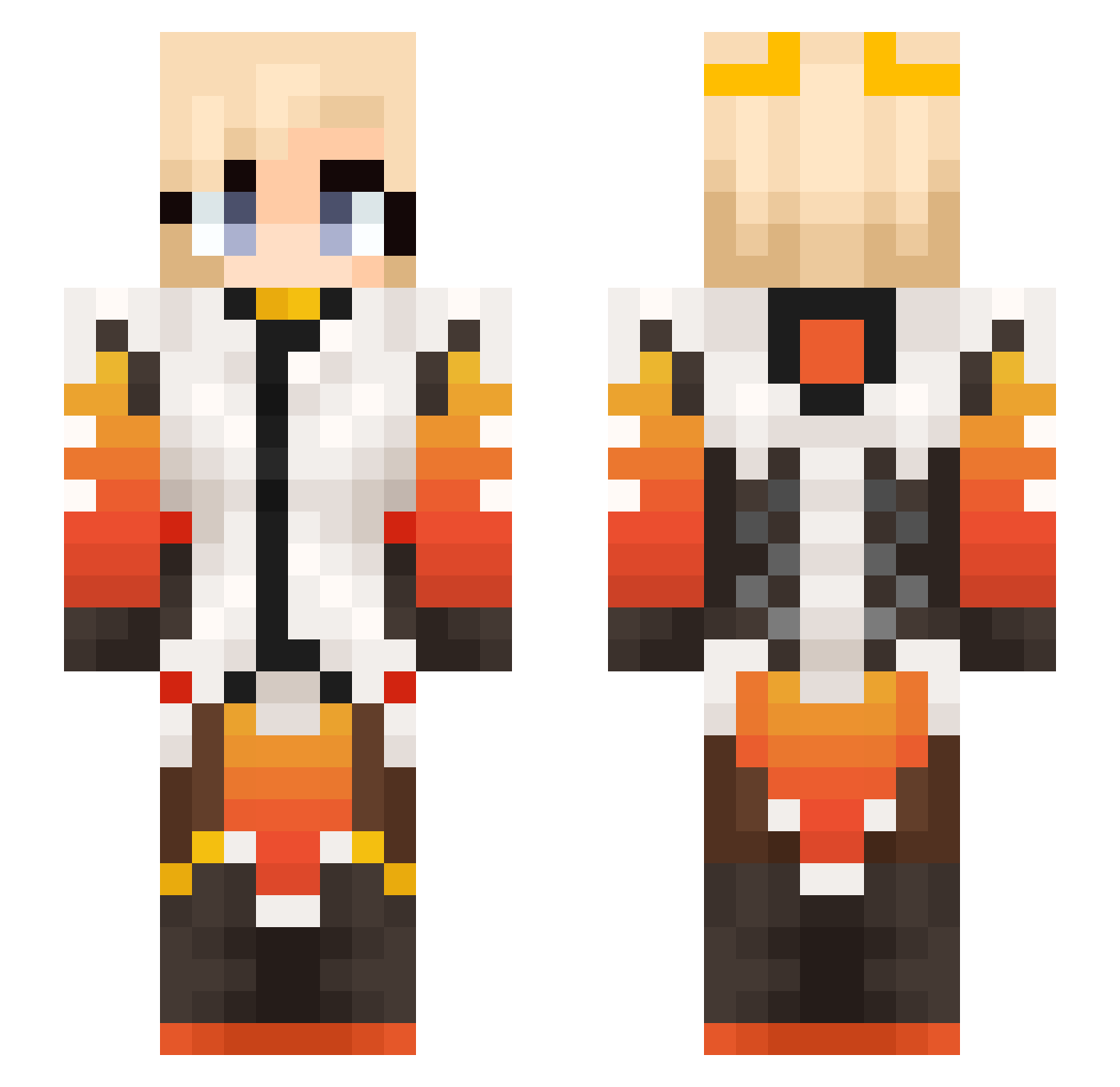 iluvperc Minecraft skin, front and back view