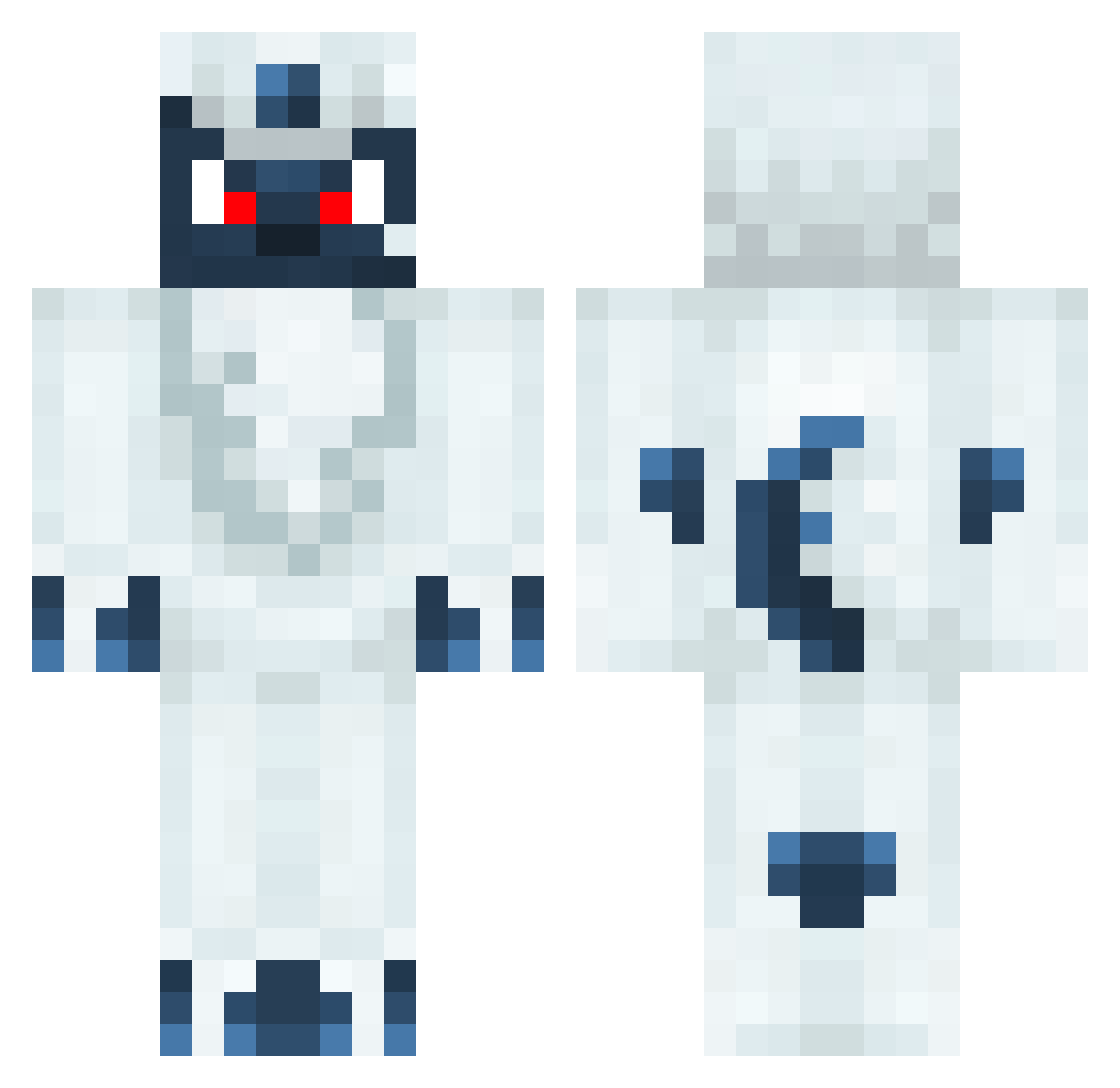 SymphonicAbsol Minecraft skin, front and back view