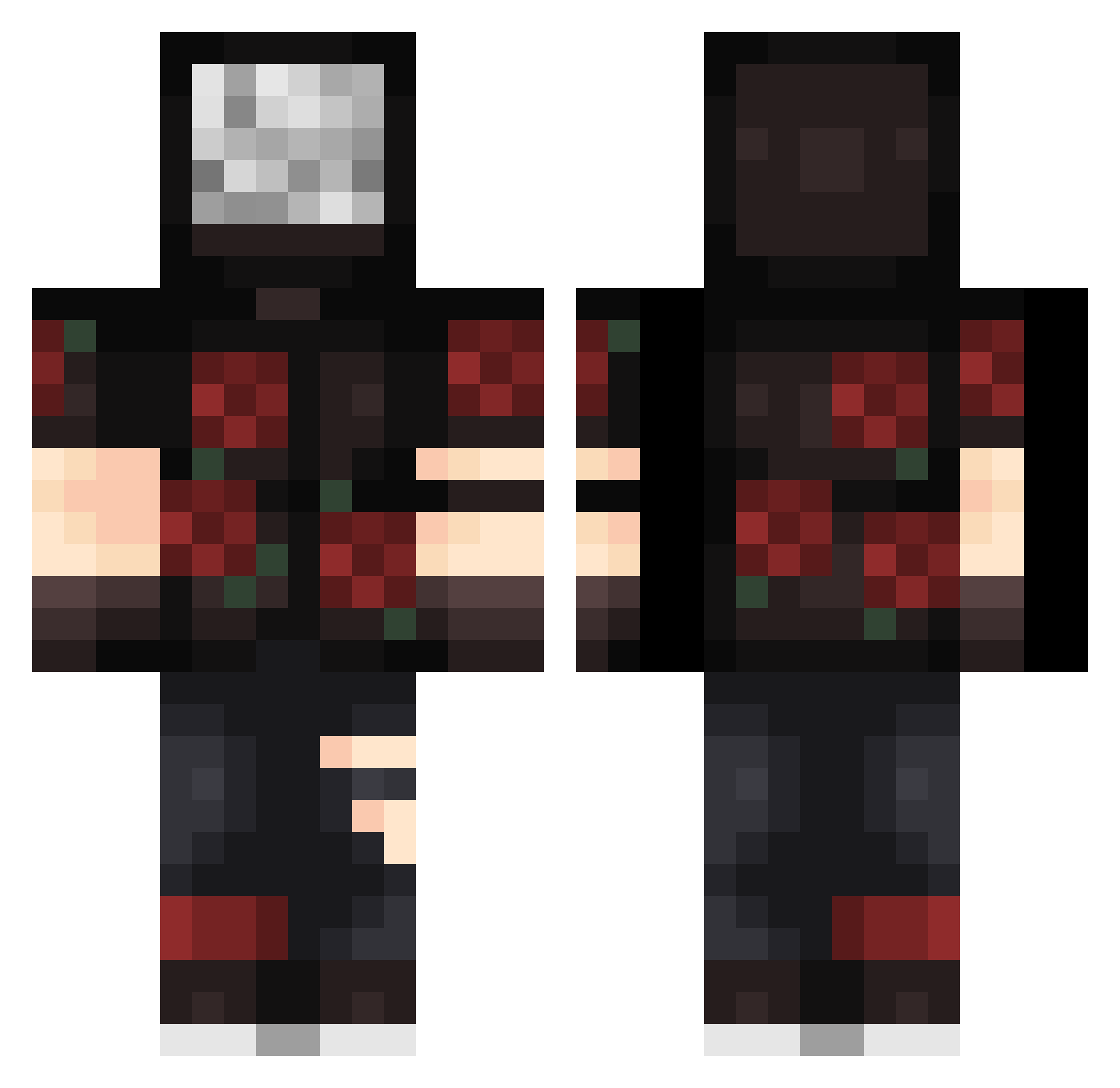 Wagnerbrito Minecraft skin, front and back view
