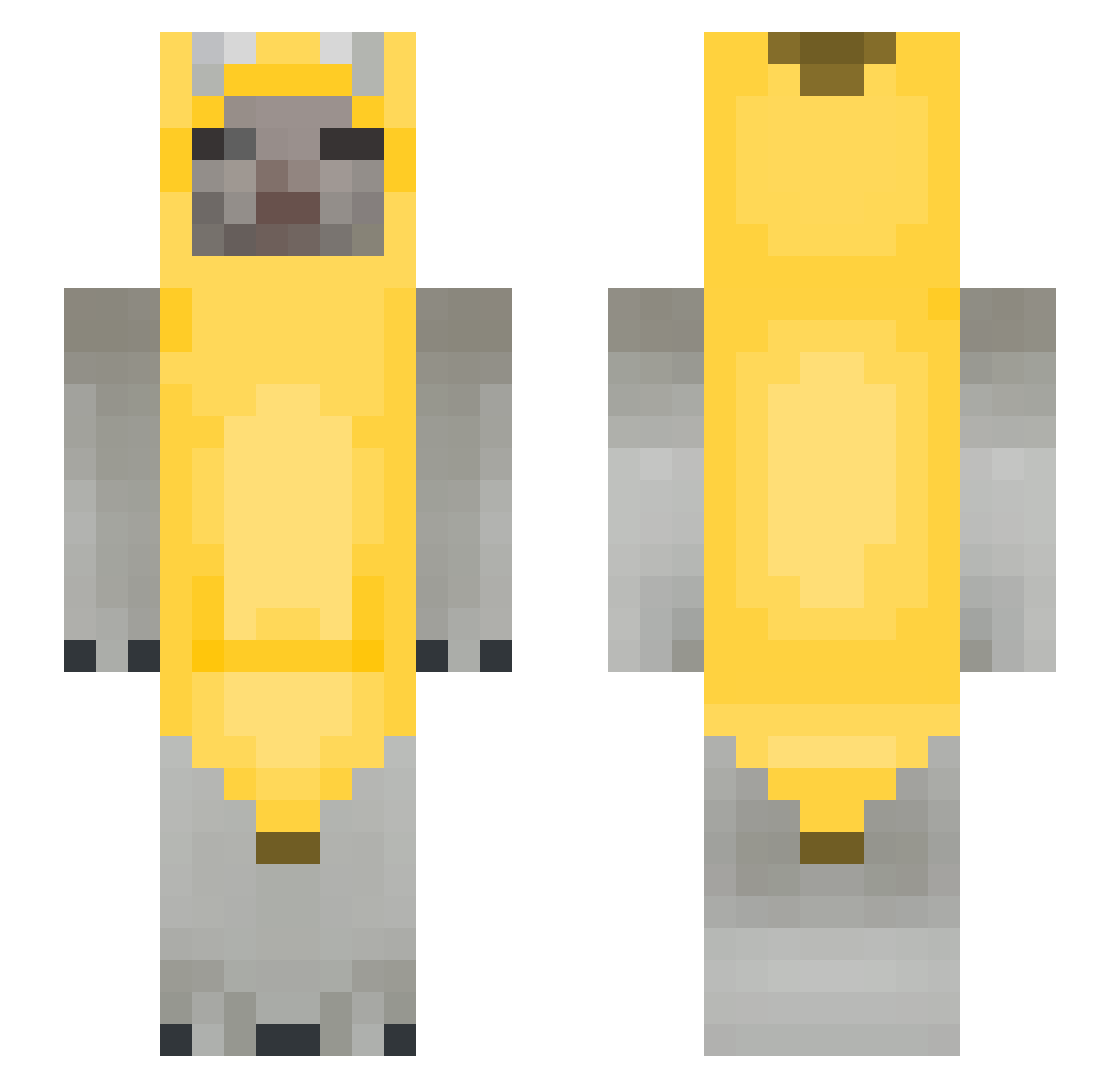 Nxco1 Minecraft skin, front and back view