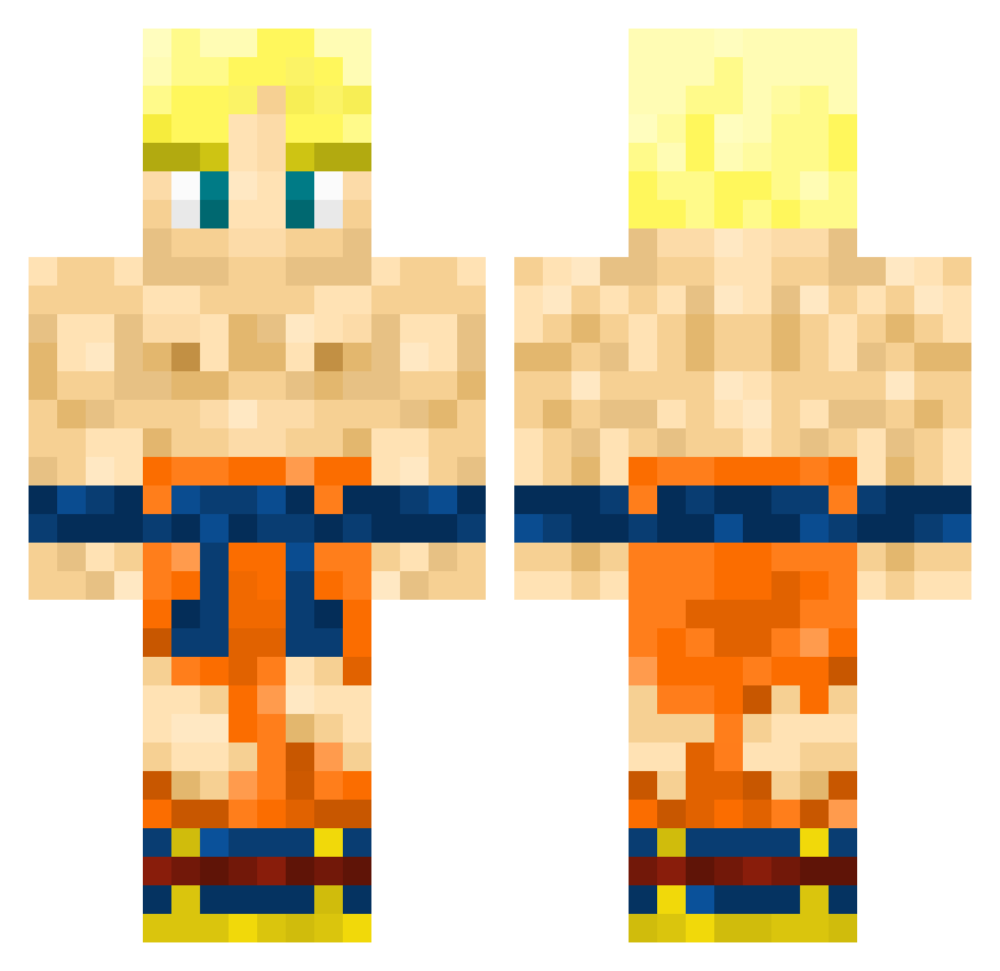 ManiBoom Minecraft skin, front and back view
