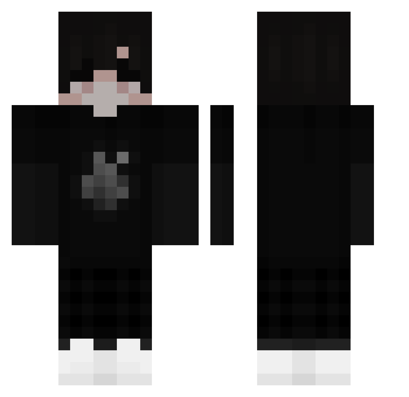 Deakillereq Minecraft skin, front and back view