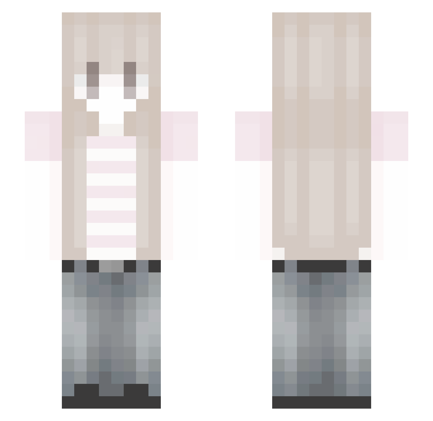 ainyf Minecraft skin, front and back view