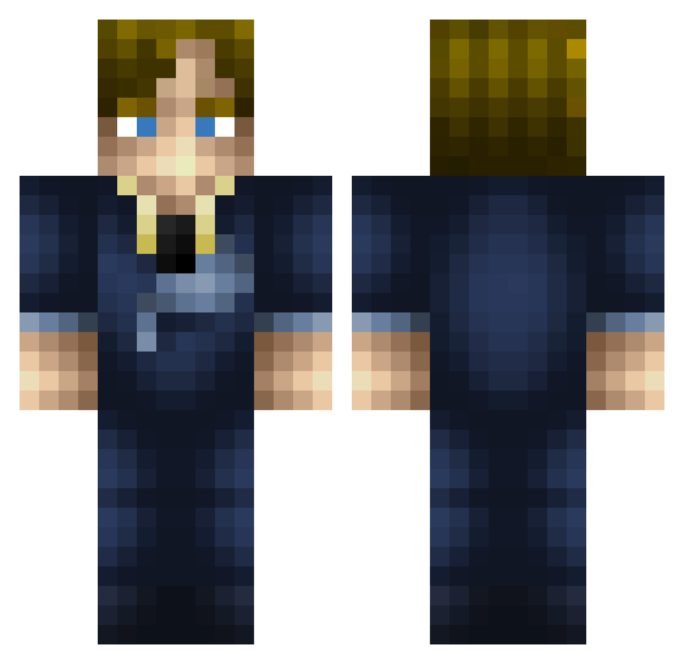 Spyegle Minecraft skin, front and back view