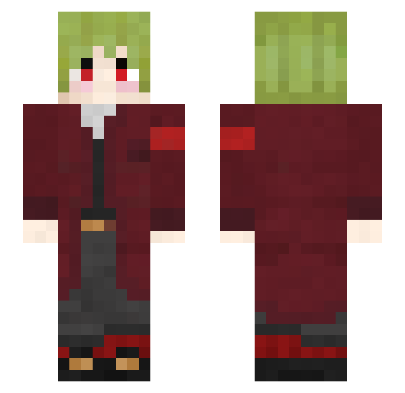 Forgotim_ Minecraft skin, front and back view