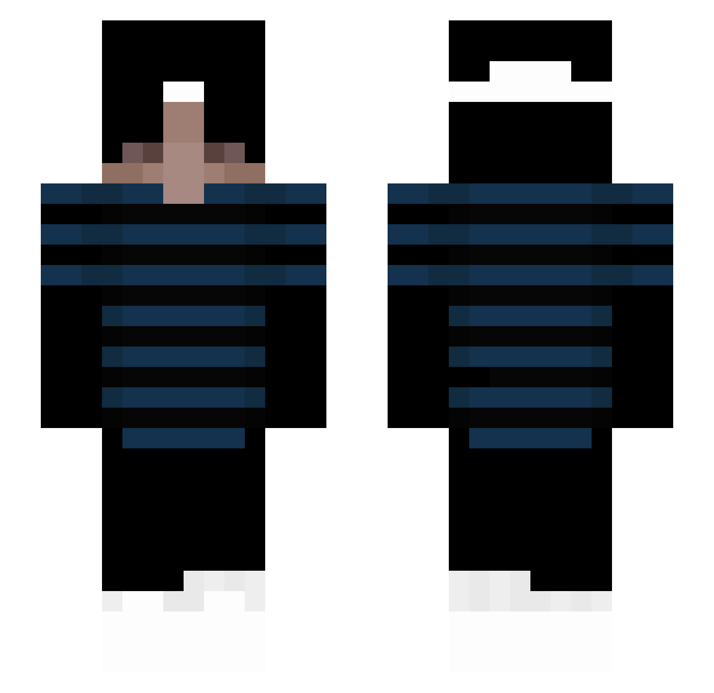 x1oq Minecraft skin, front and back view