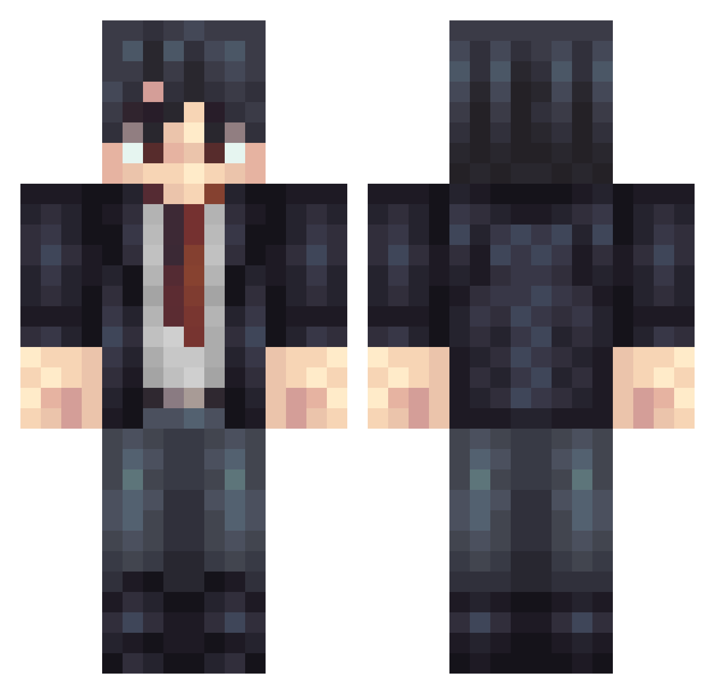 VenAvedros Minecraft skin, front and back view
