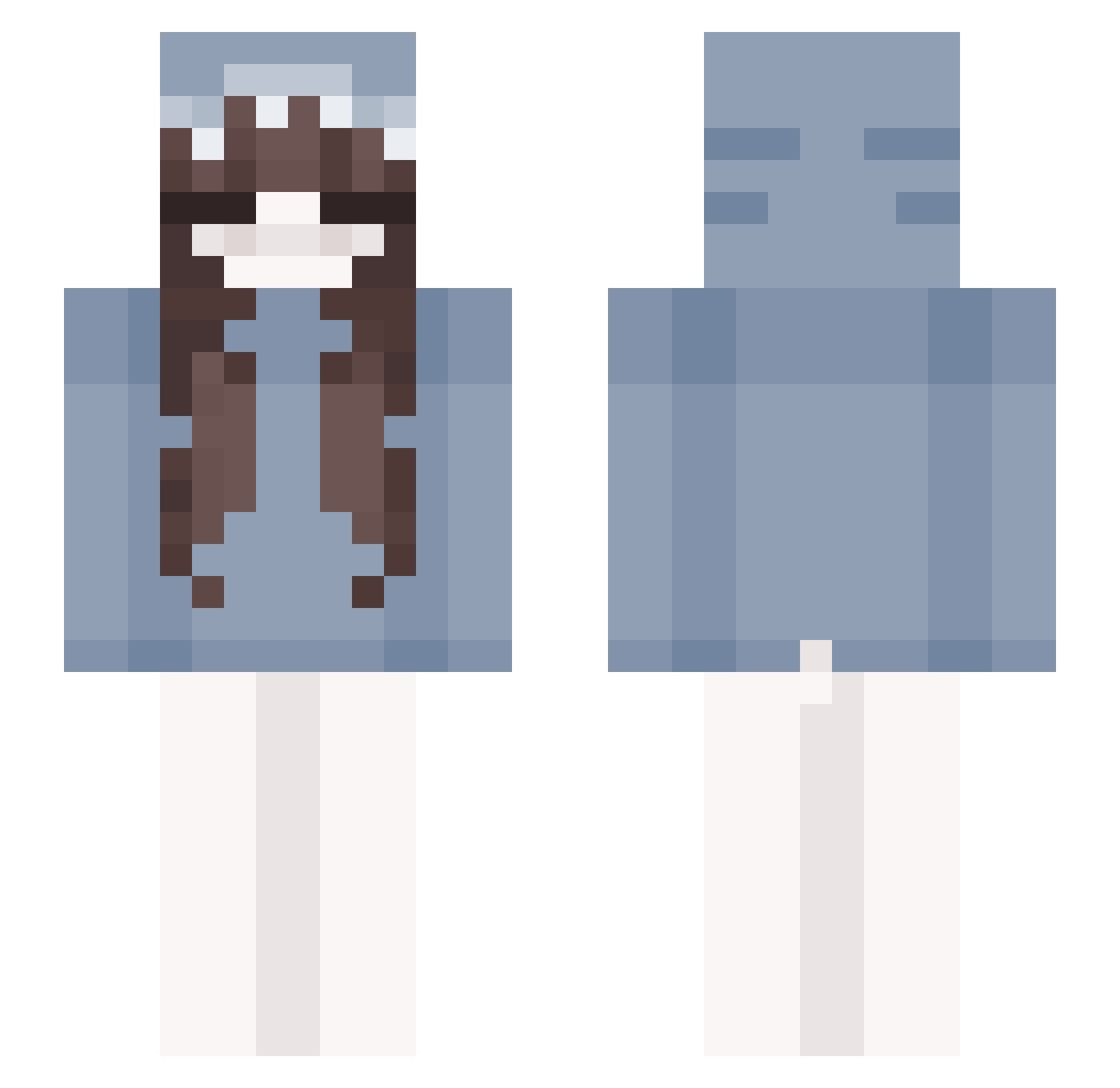 ll_meow Minecraft skin, front and back view