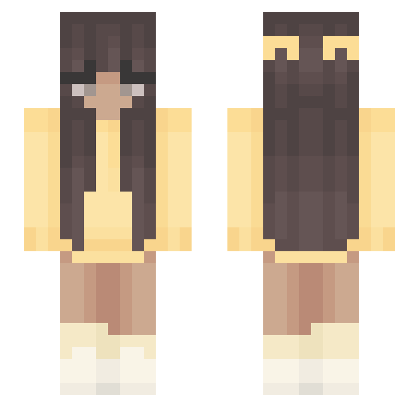 Pferdegirl_2013 Minecraft skin, front and back view