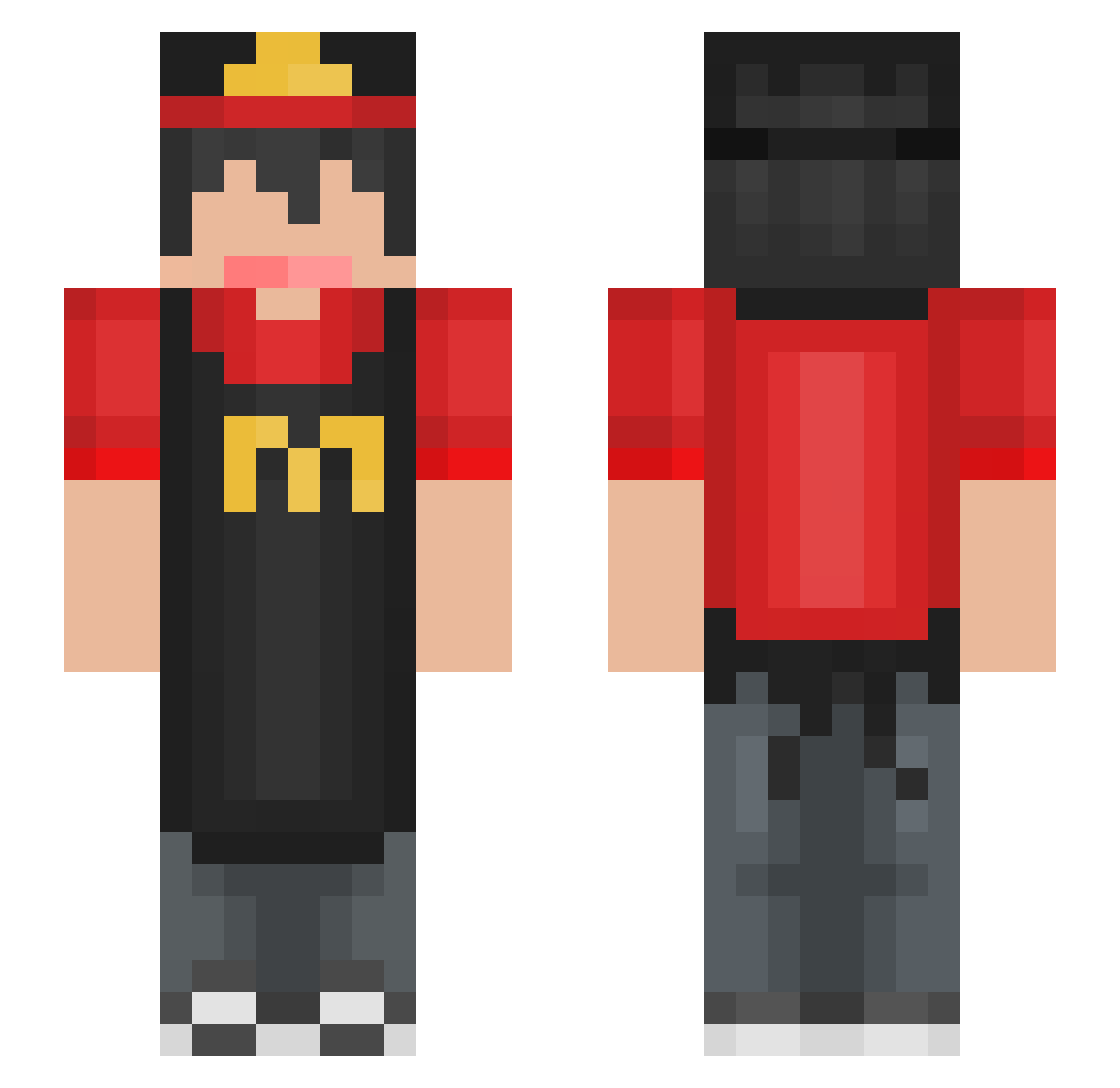 PooPooBottle Minecraft skin, front and back view
