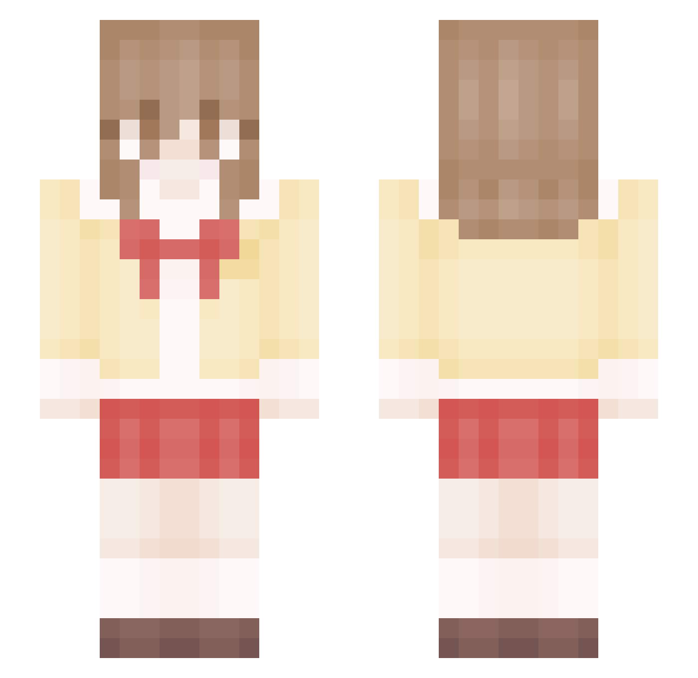 kitalee_ Minecraft skin, front and back view