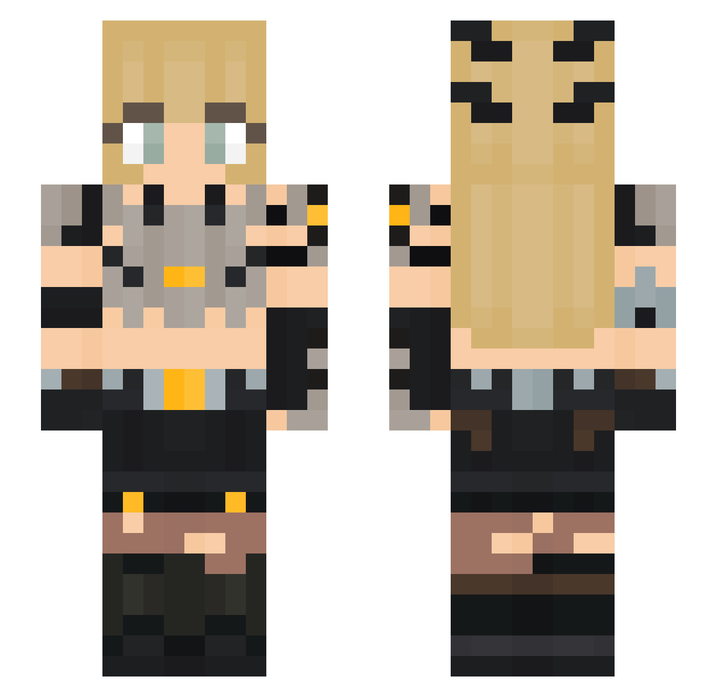 taicoty Minecraft skin, front and back view