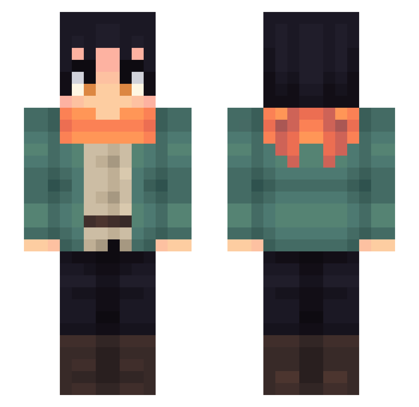 RoyalOfficial Minecraft skin, front and back view