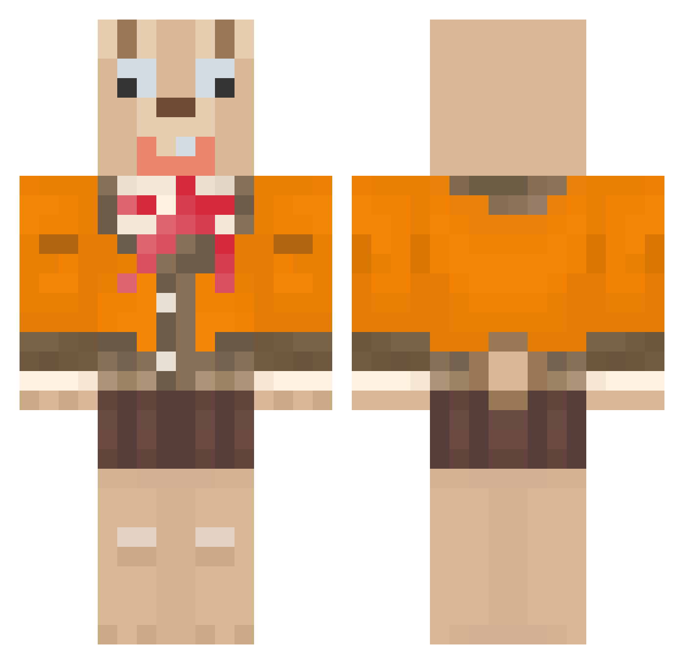 Bo_Ring Minecraft skin, front and back view