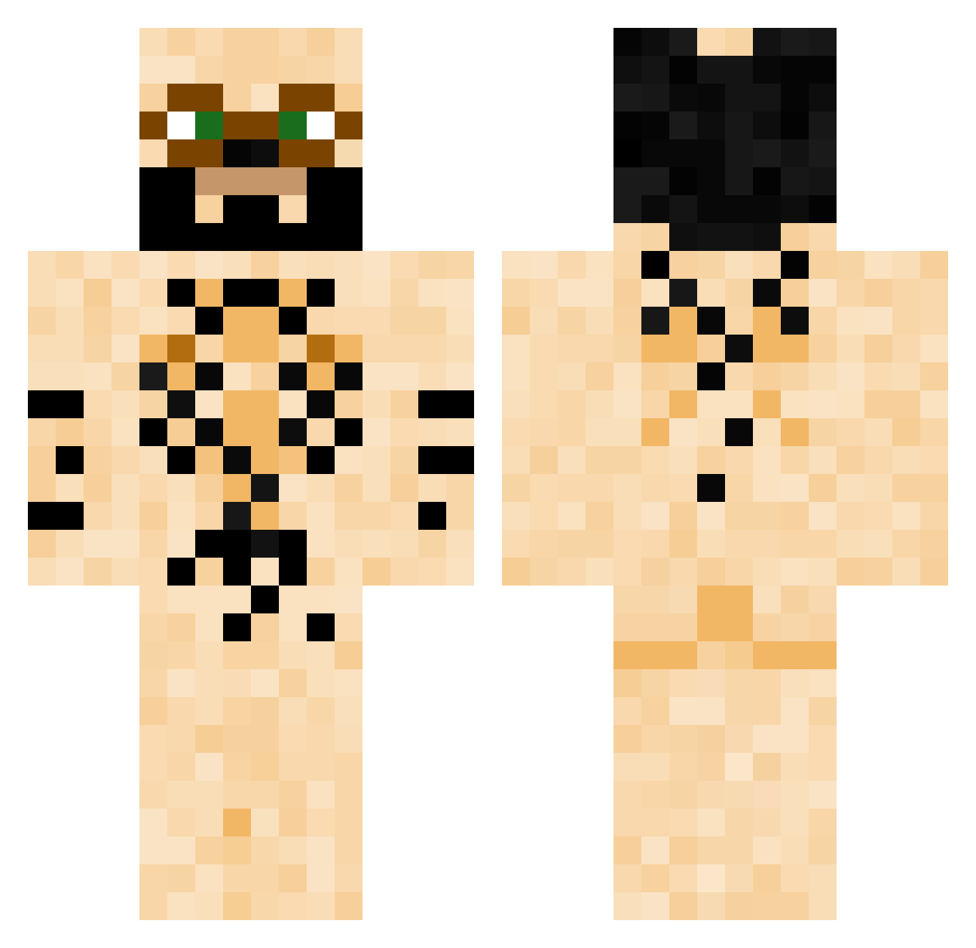 Albertina Minecraft skin, front and back view