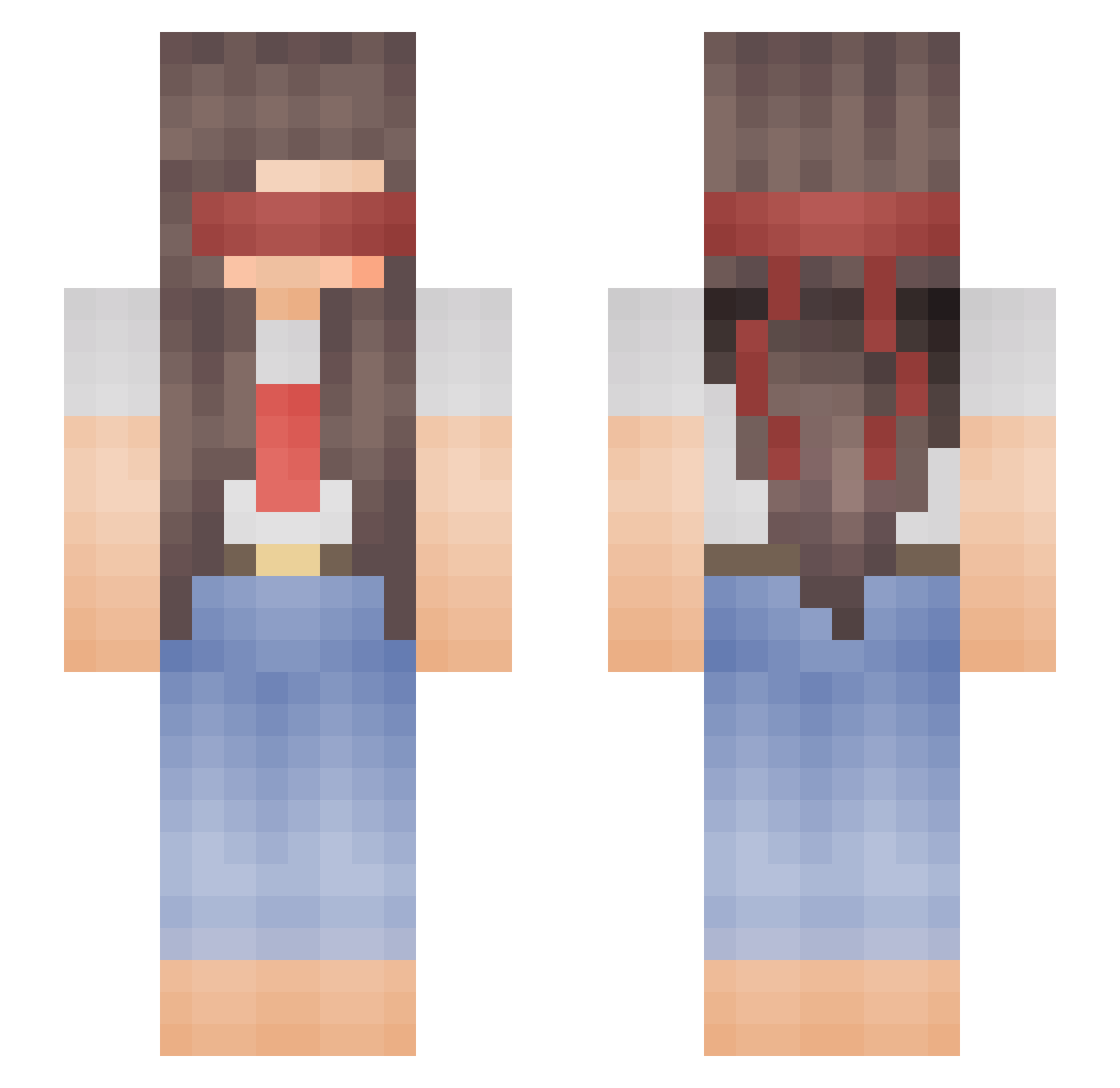 Darlene Minecraft skin, front and back view