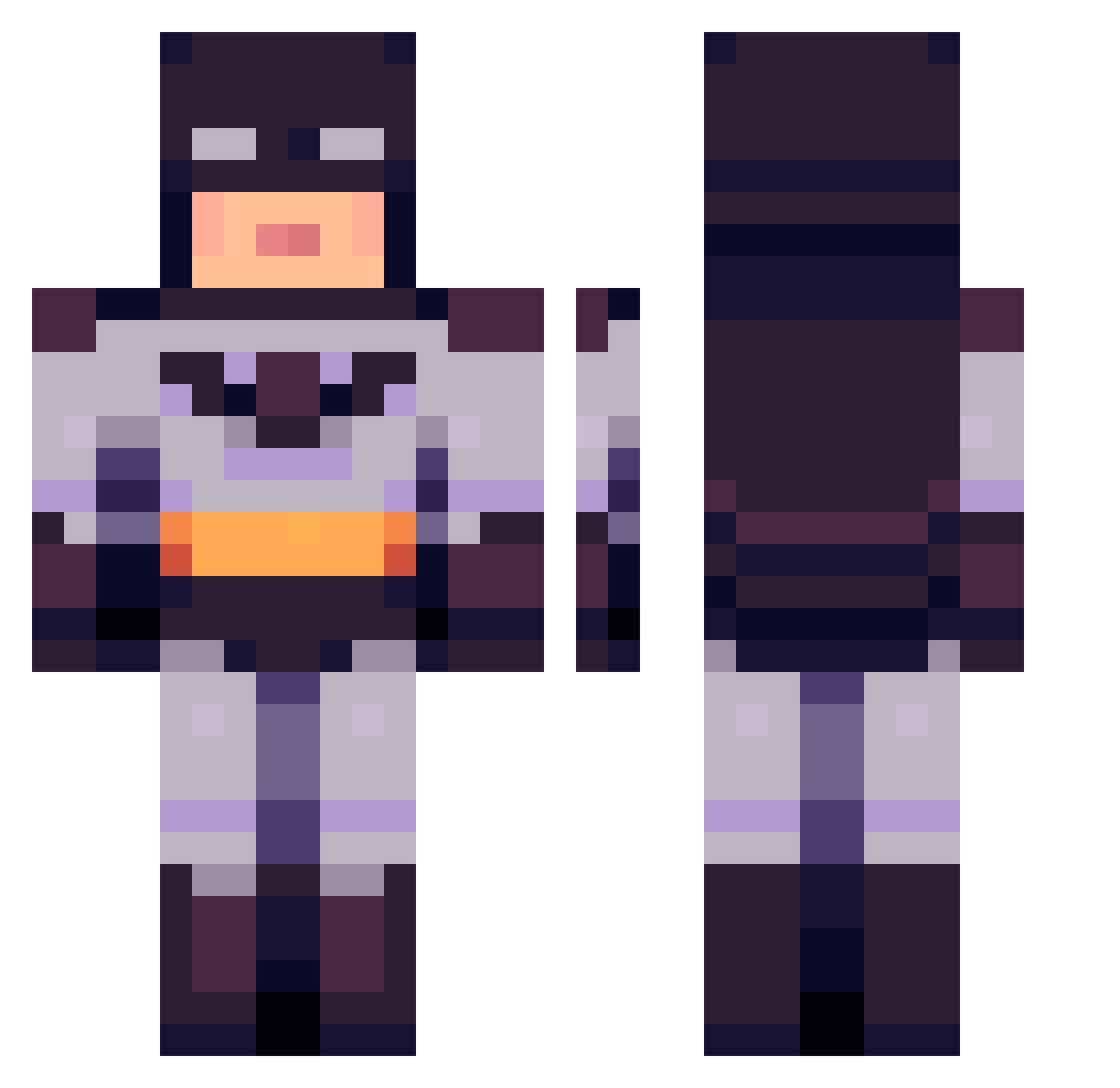 nerfguy5 Minecraft skin, front and back view