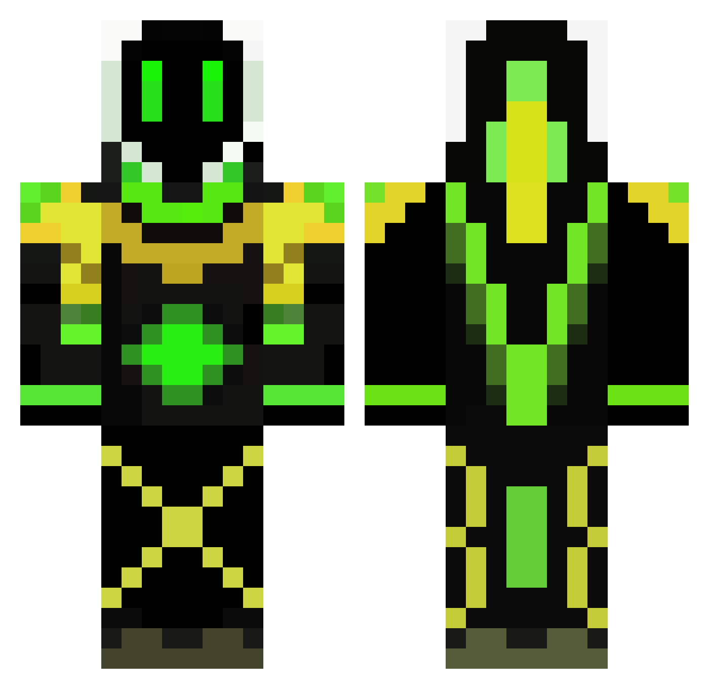 Position6 Minecraft skin, front and back view