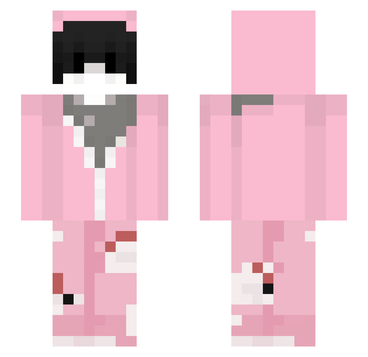 TomaxMC Minecraft skin, front and back view