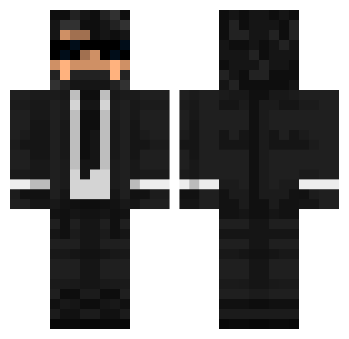 SubToKanes Minecraft skin, front and back view