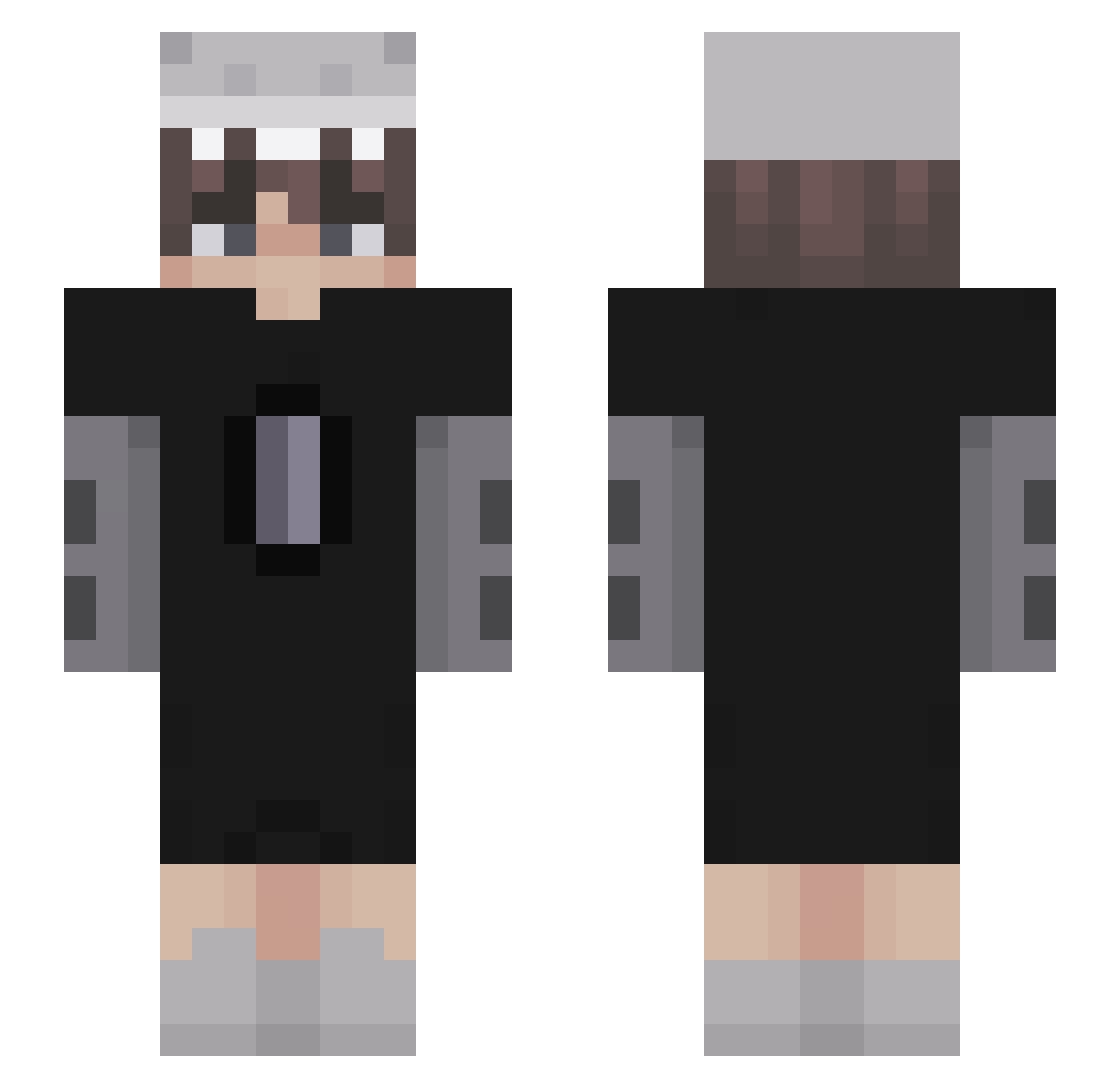 rharkk Minecraft skin, front and back view