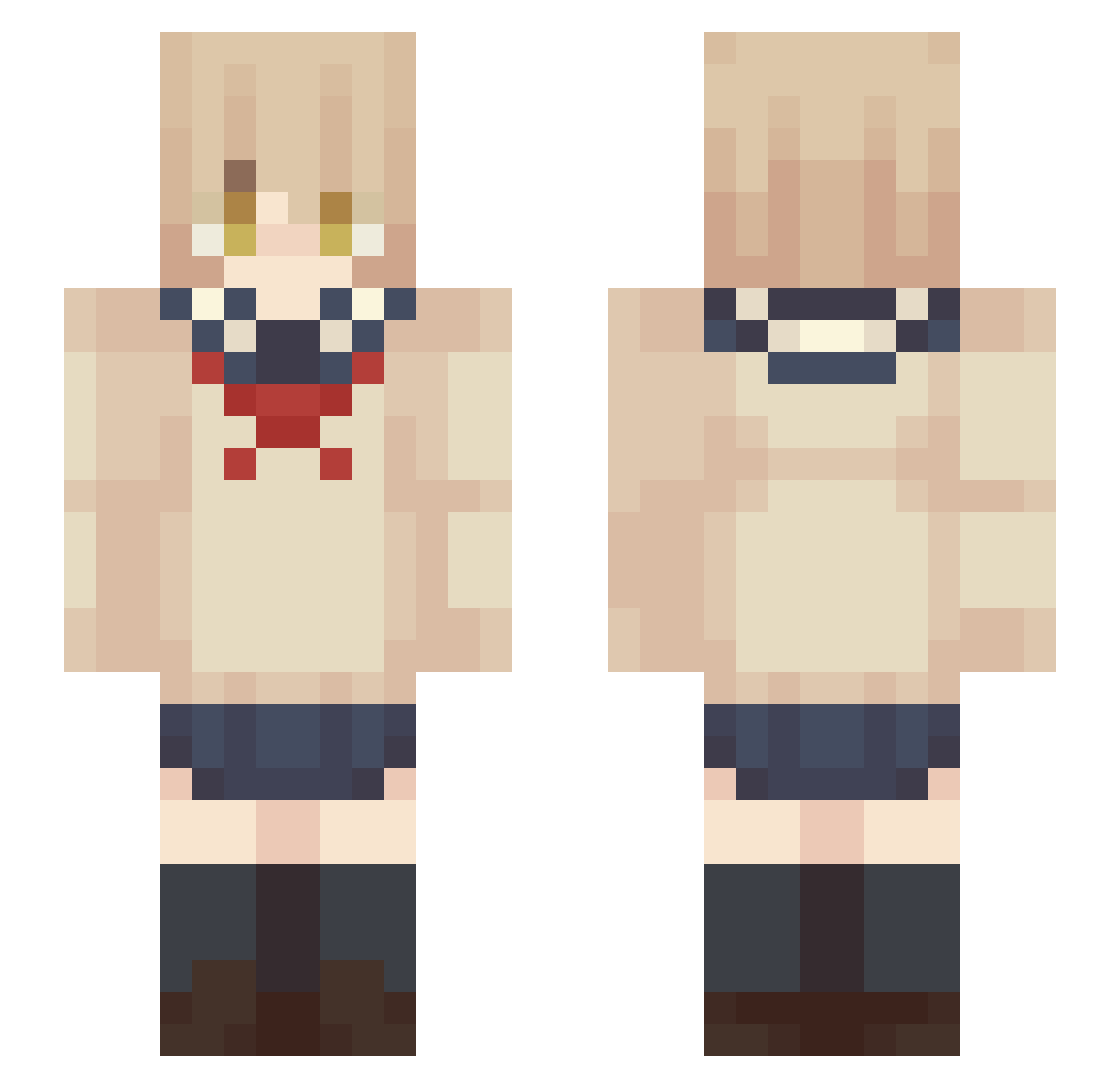 soosming Minecraft skin, front and back view