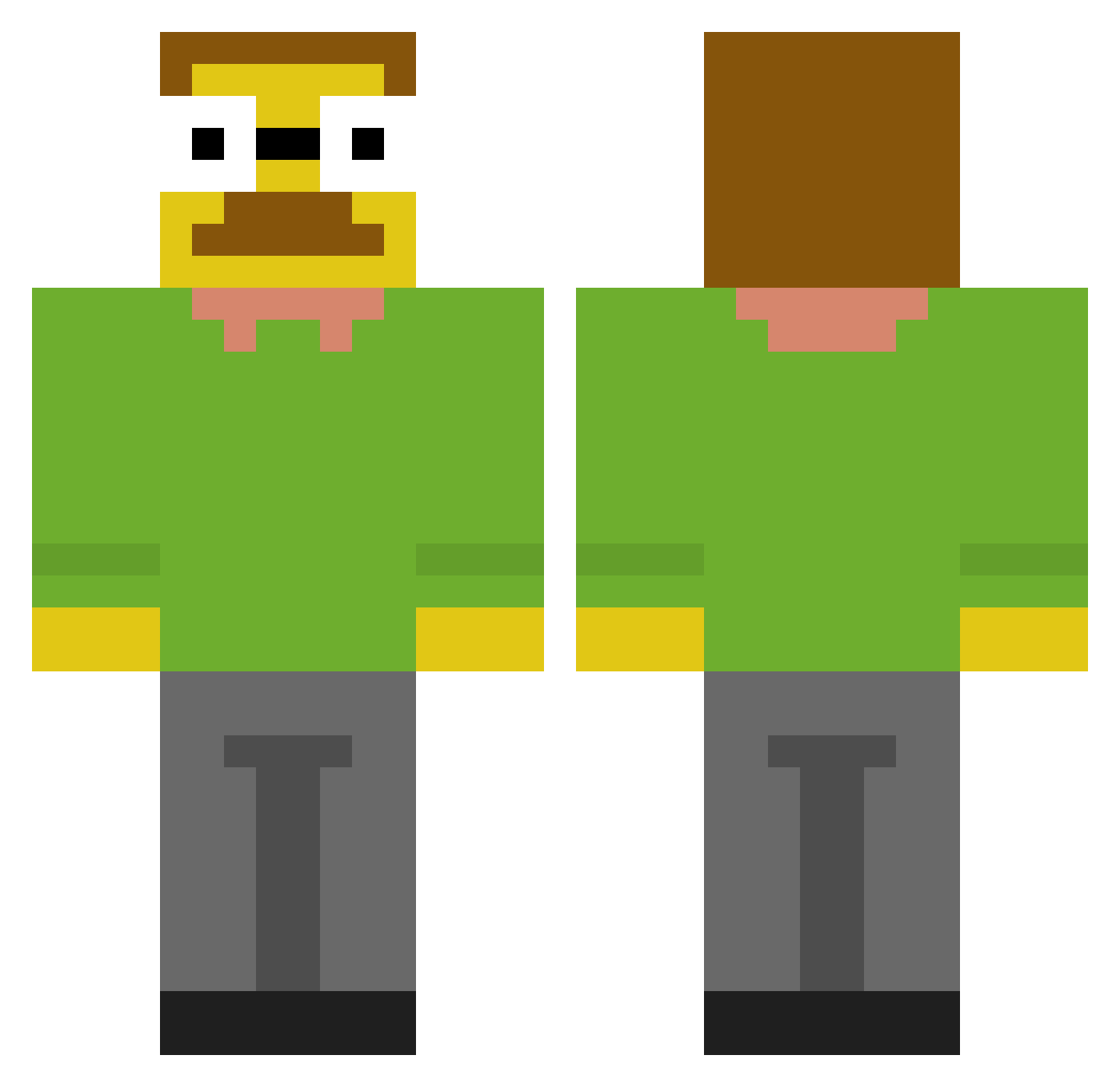 kenzo772 Minecraft skin, front and back view