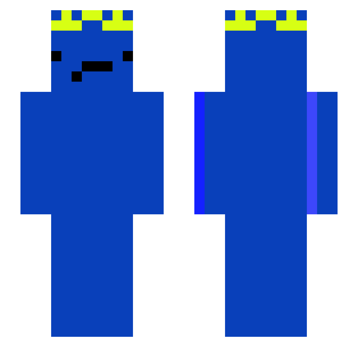 guschlu Minecraft skin, front and back view