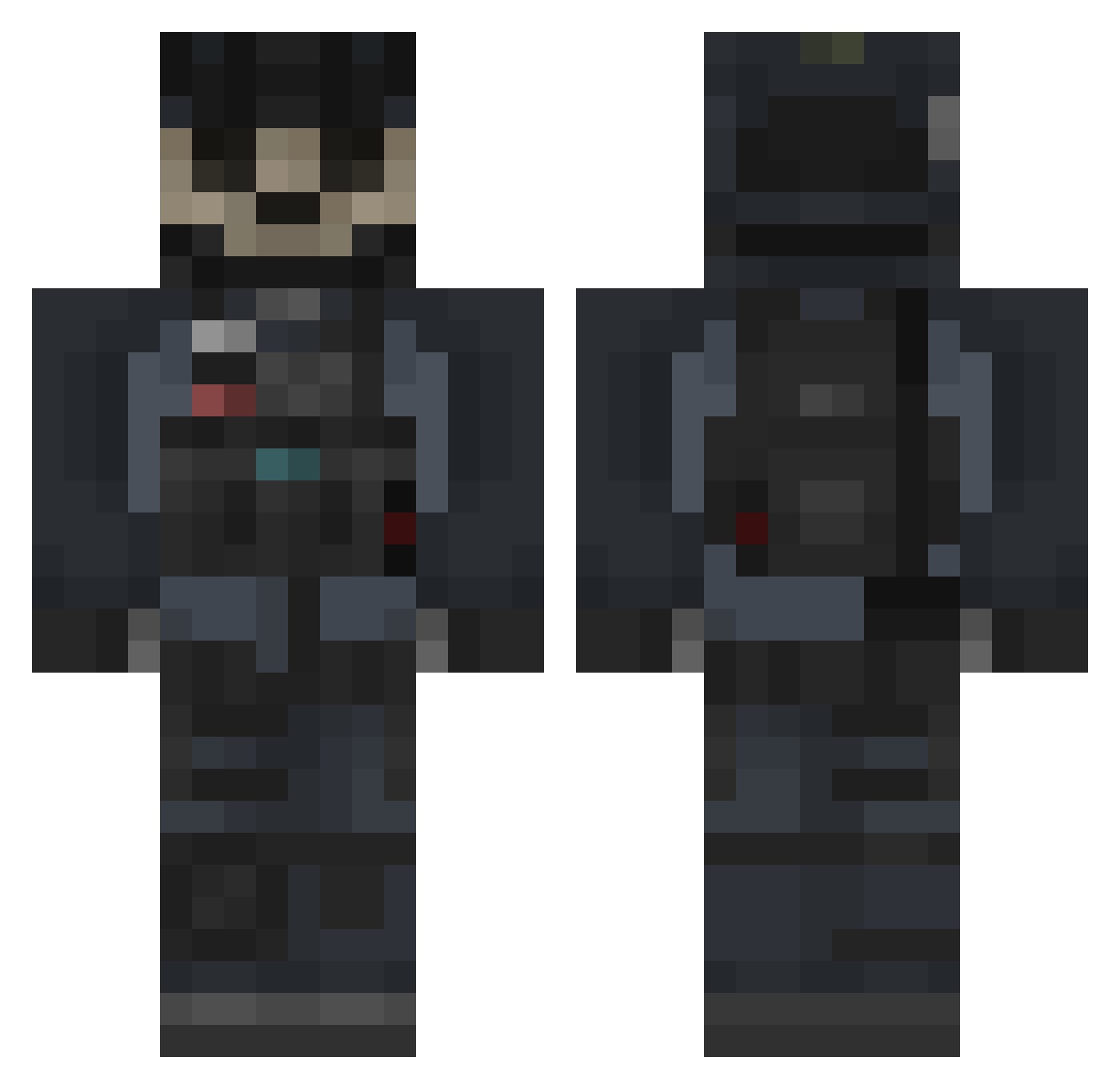 Brodo0r Minecraft skin, front and back view