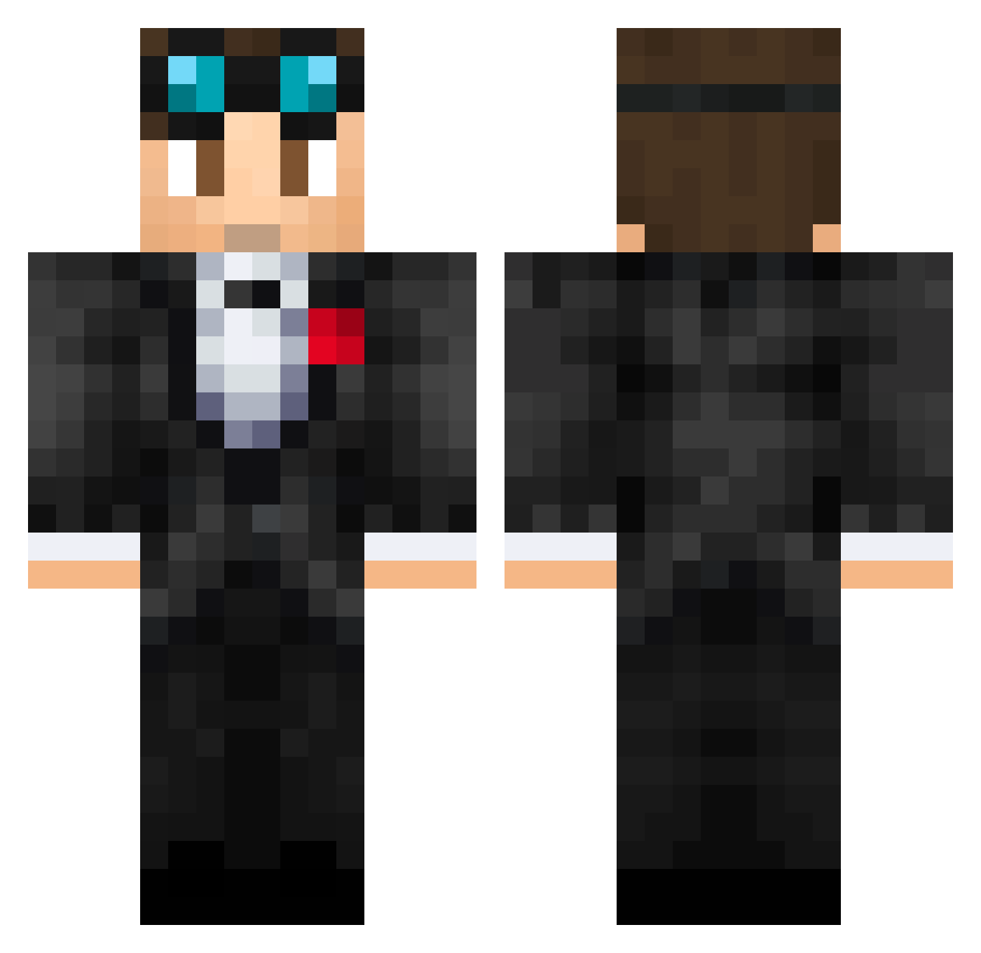 Omg_itz_Chaseee Minecraft skin, front and back view