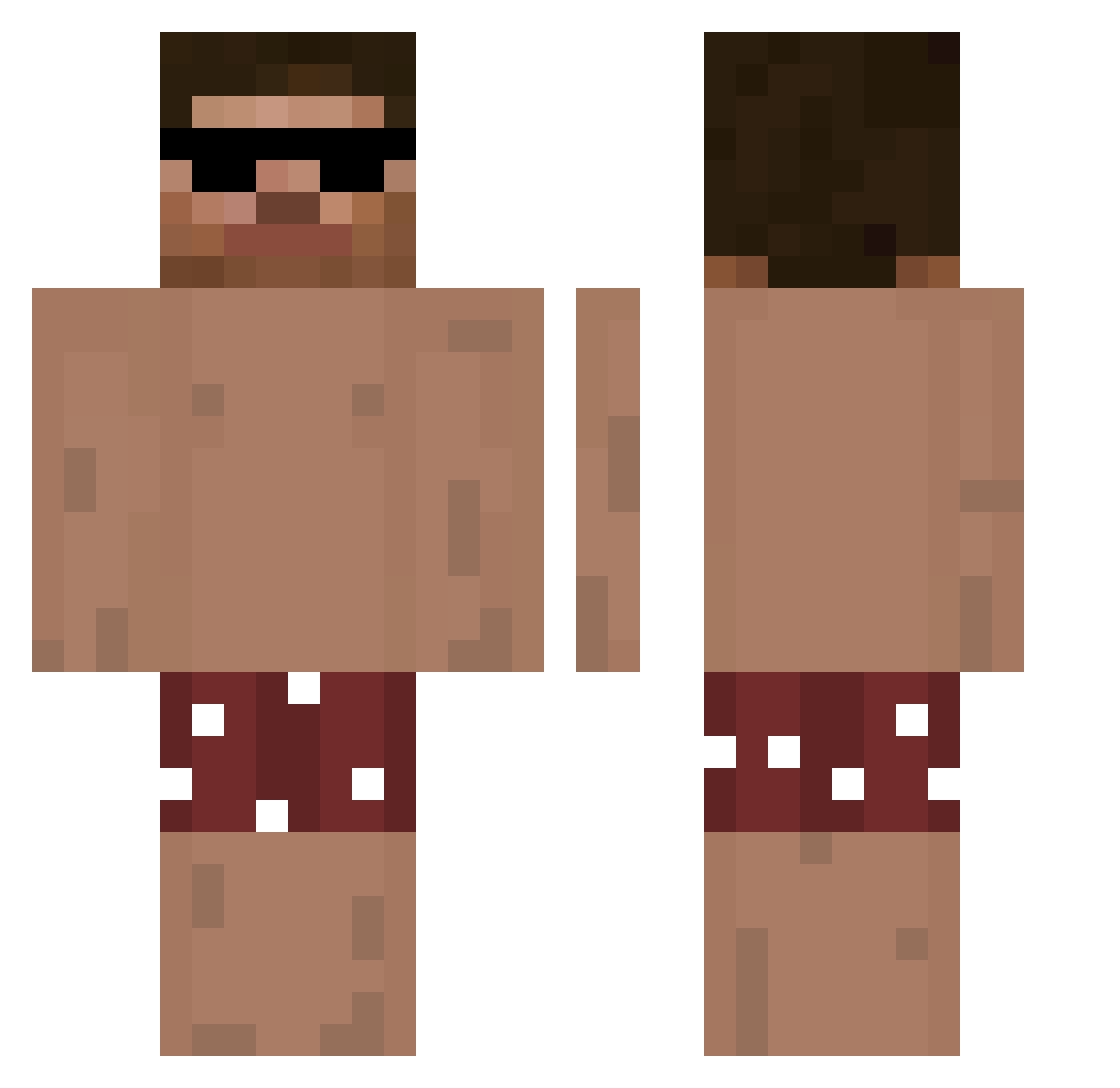 xMacedonia Minecraft skin, front and back view