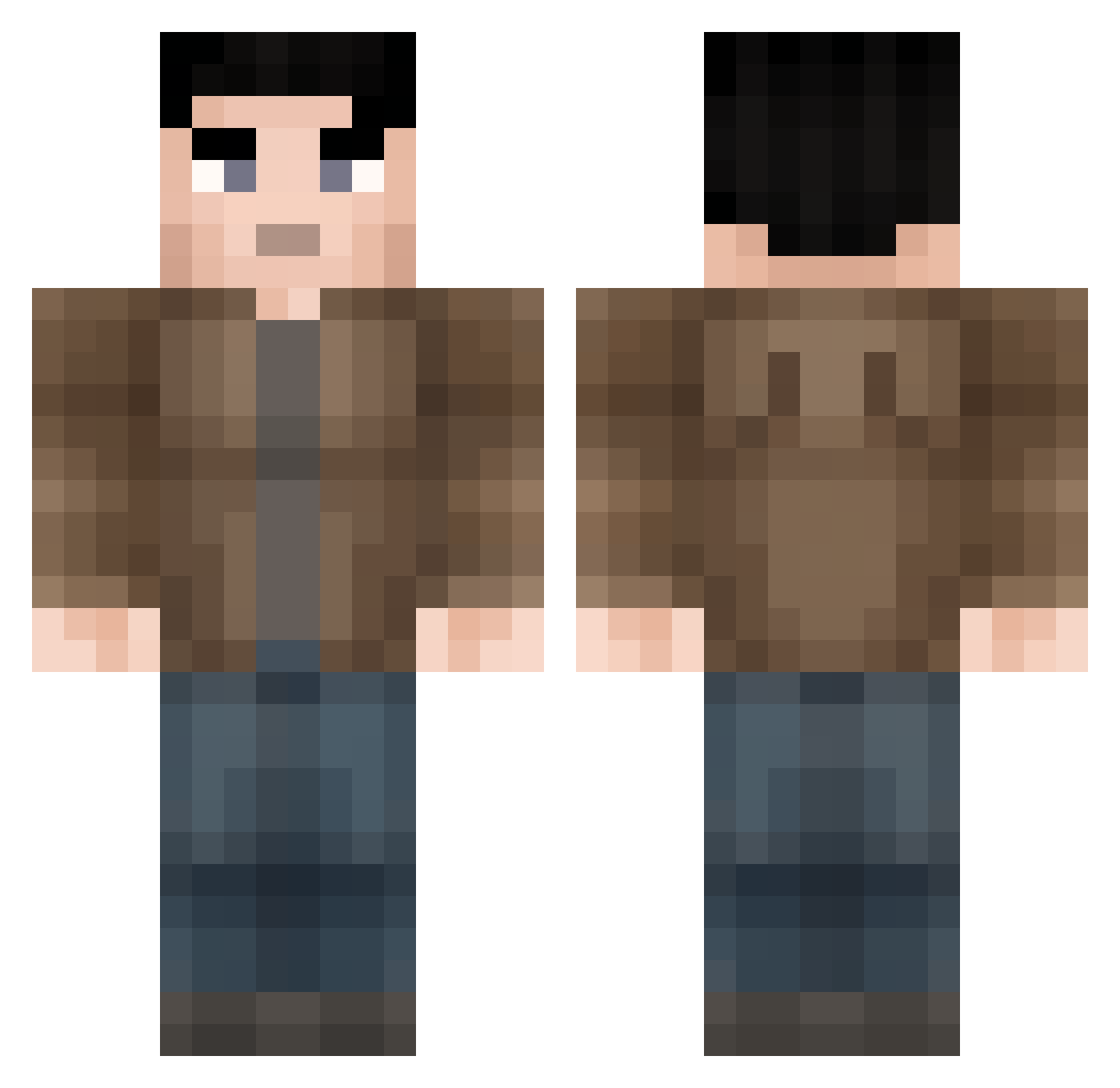Salty69Fries Minecraft skin, front and back view