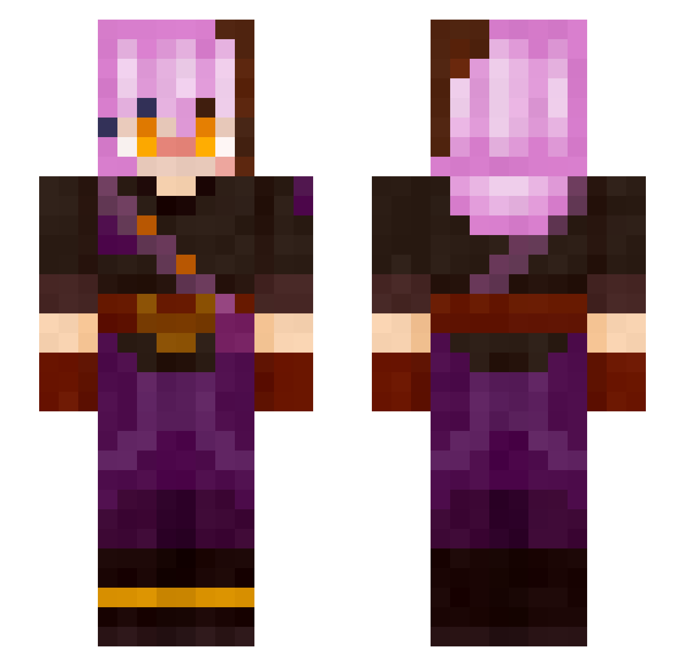 w31401 Minecraft skin, front and back view