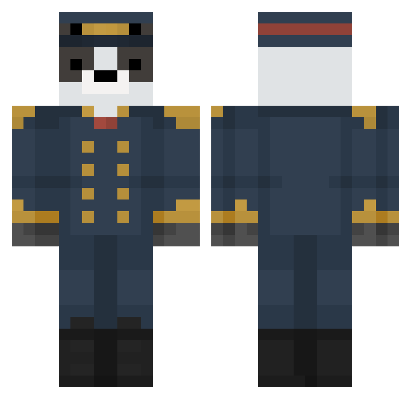Fonleann Minecraft skin, front and back view