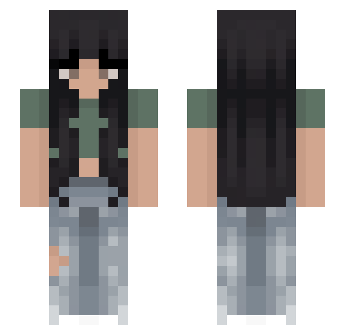 vvng02 Minecraft skin, front and back view